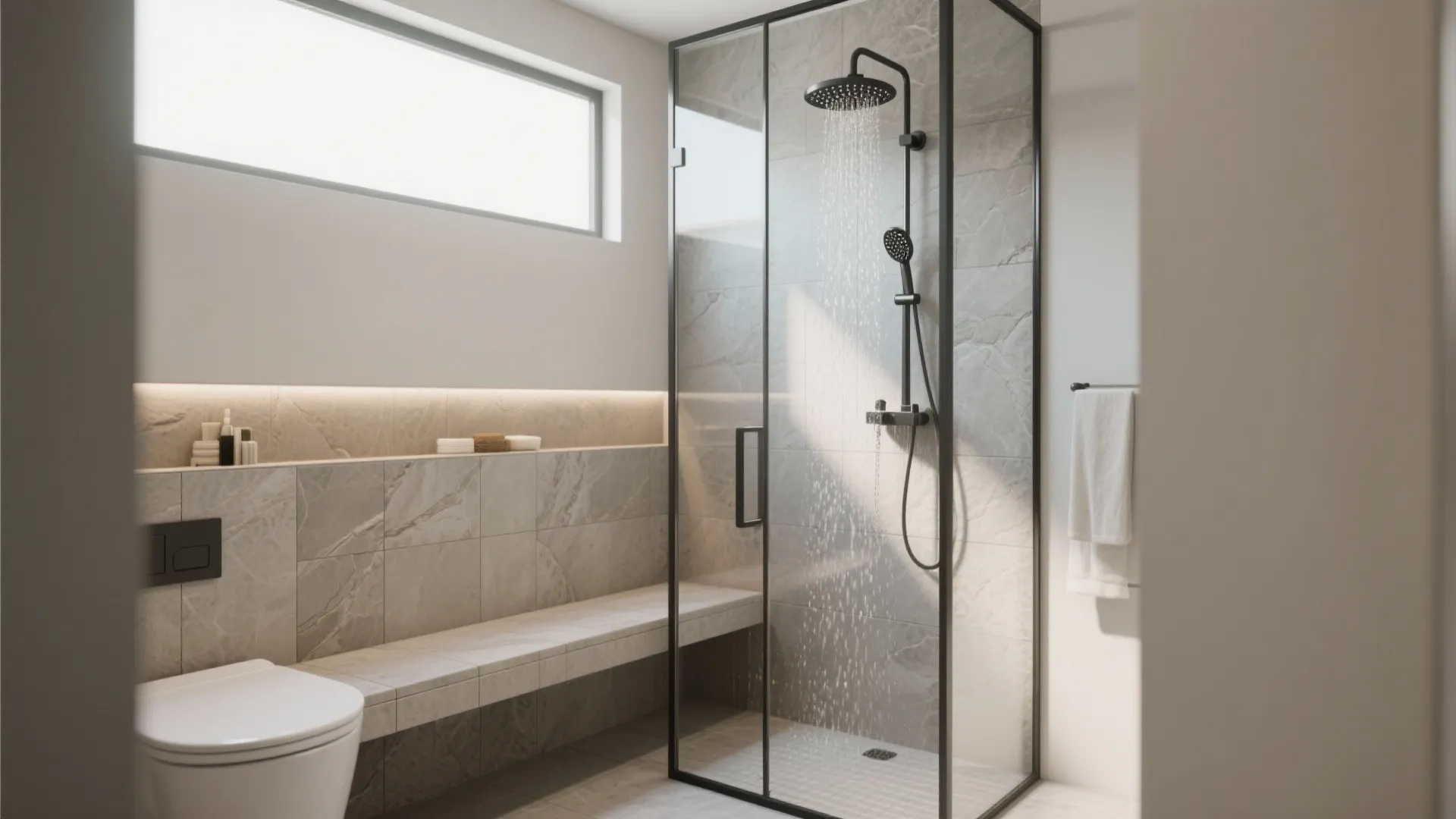 10. Built-in Bench in Shower
