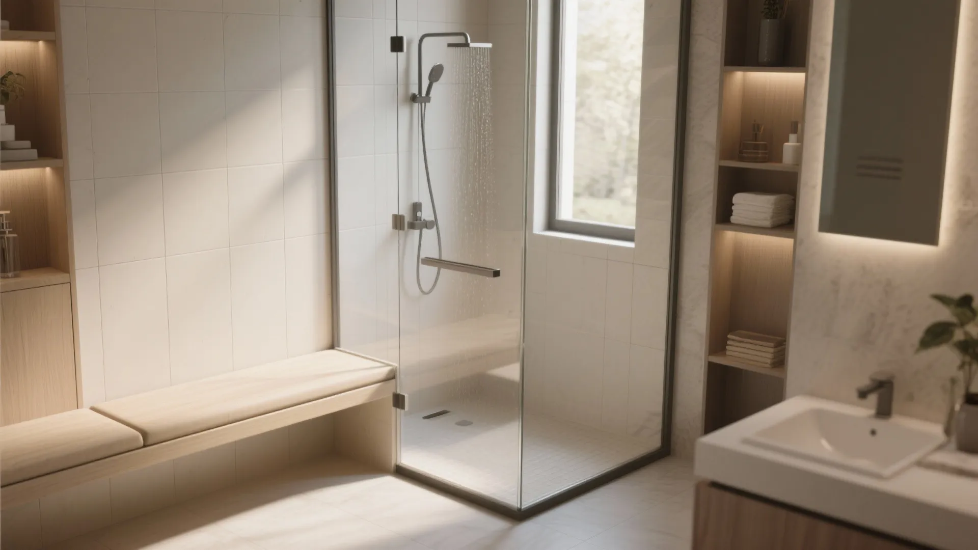 10. Built-in Bench in Shower