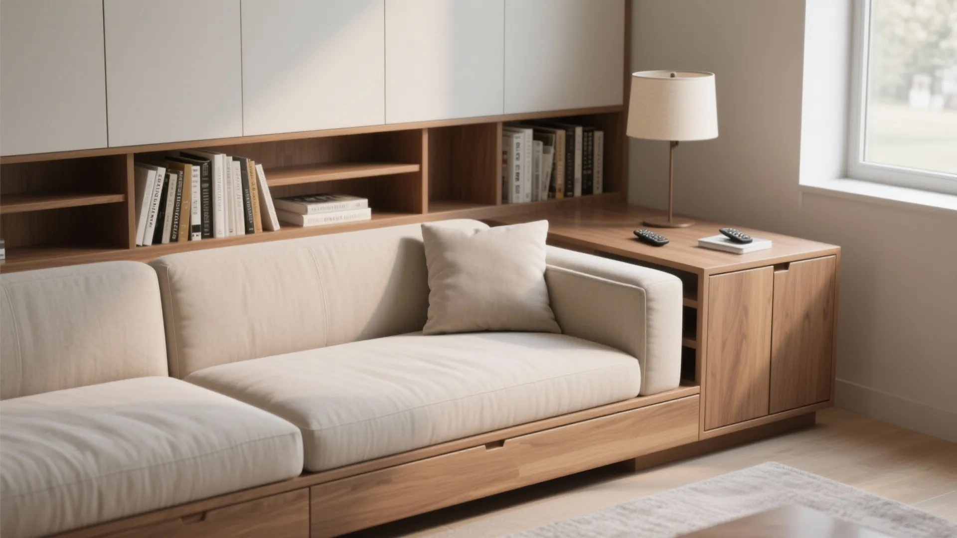 4. Built-in side storage and narrow cabinets