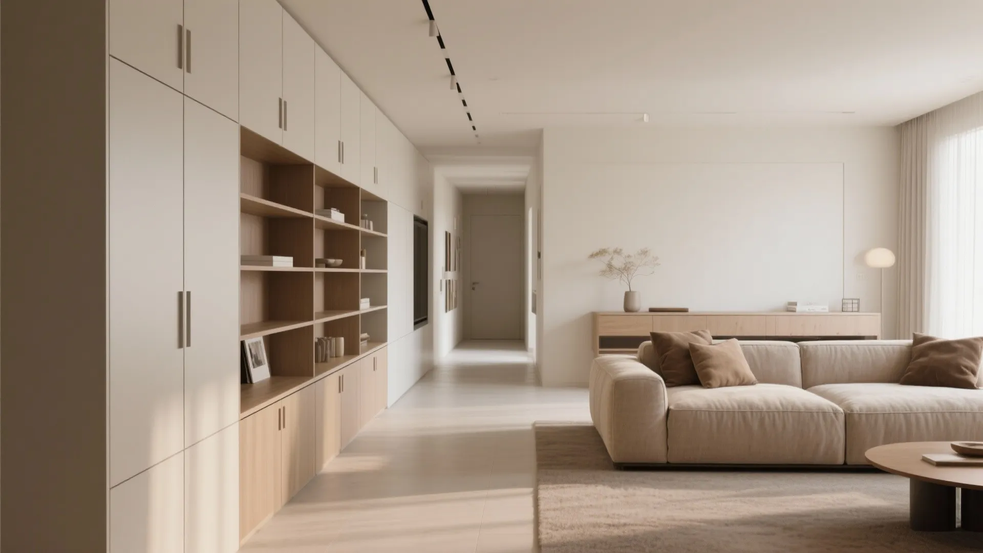 4. Built-in Storage Along One Wall