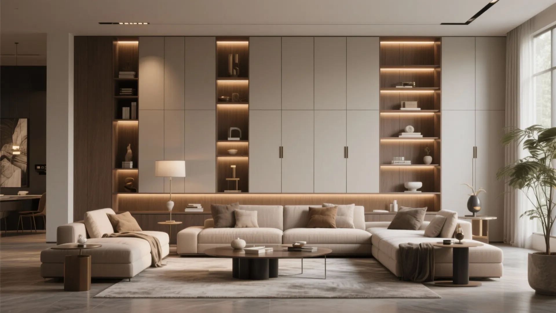 7. Built-In Storage Walls