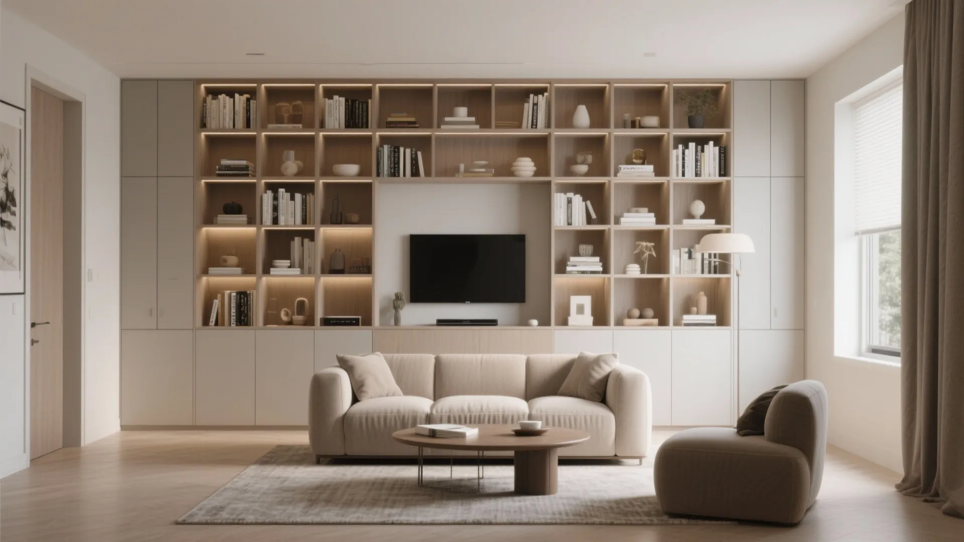 7. Built-in Storage and Display