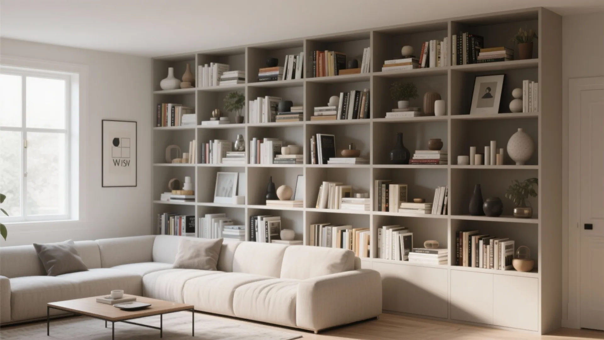 7. Built-In Storage Along One Wall