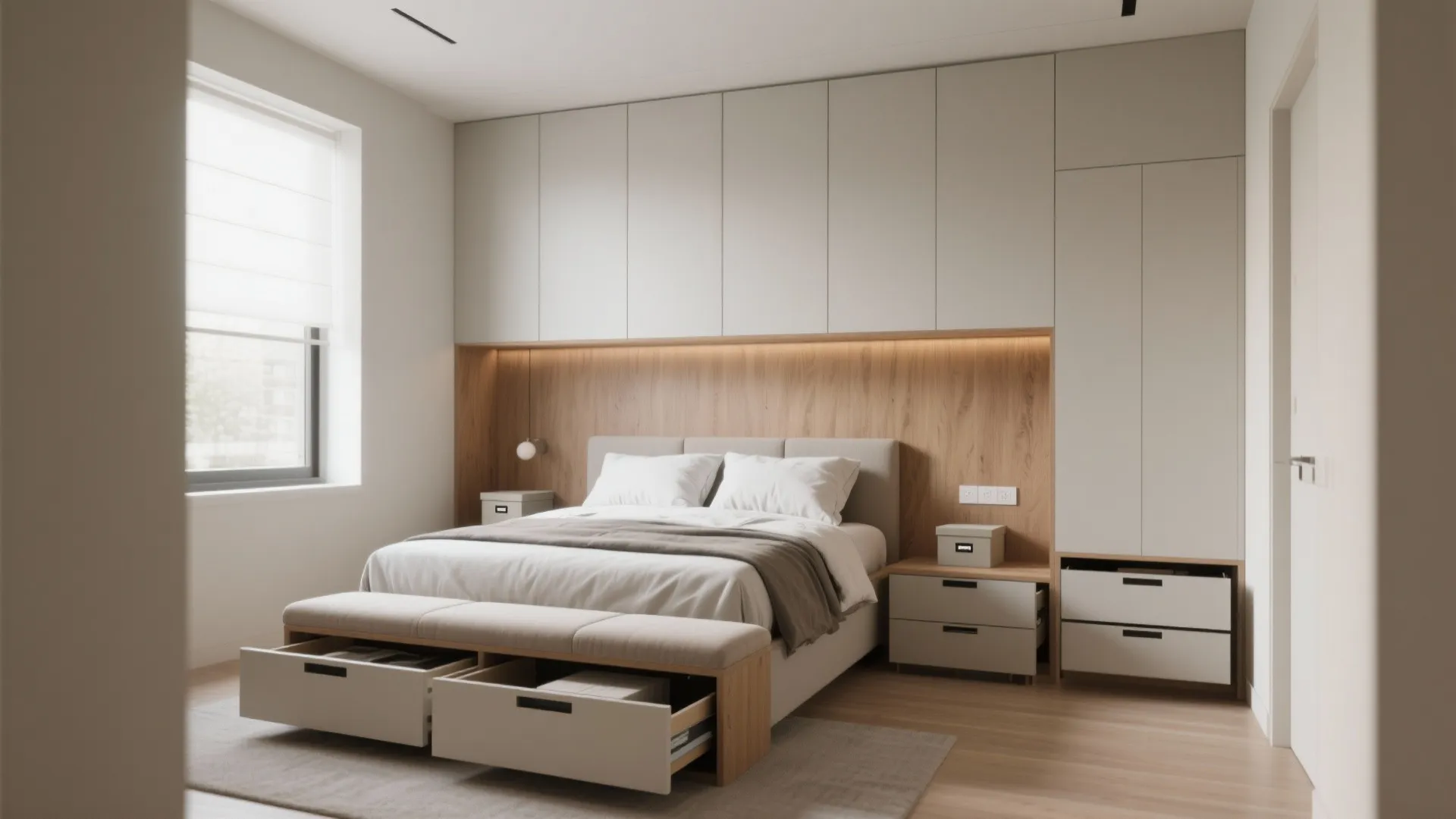 2. Built-in storage that feels invisible