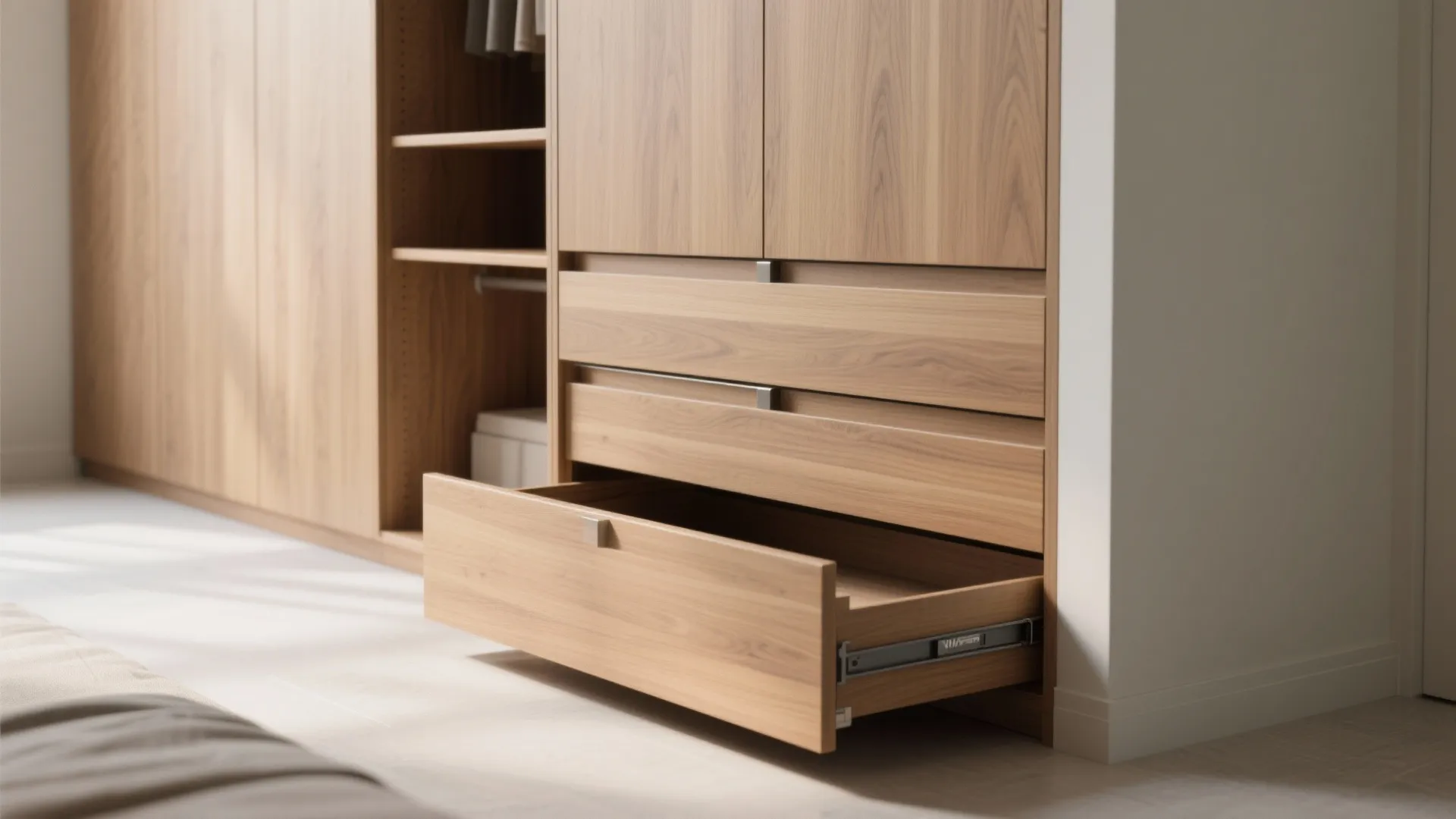 Built-in storage that disappears (but works hard)