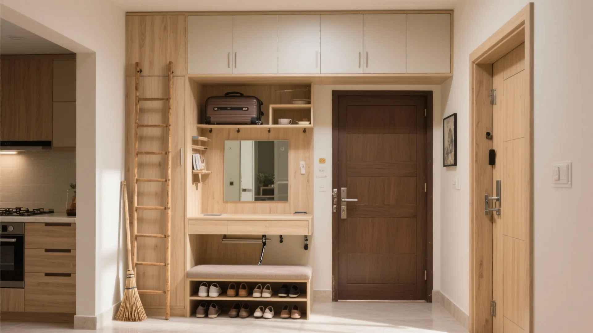 Built-in storage that respects Mumbai life