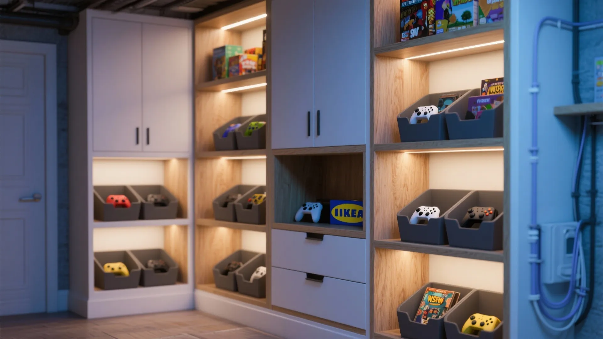 2. Vertical storage and built-ins