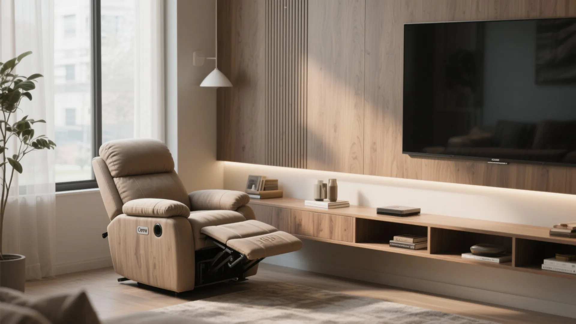 3. Combine recliners with built-in storage