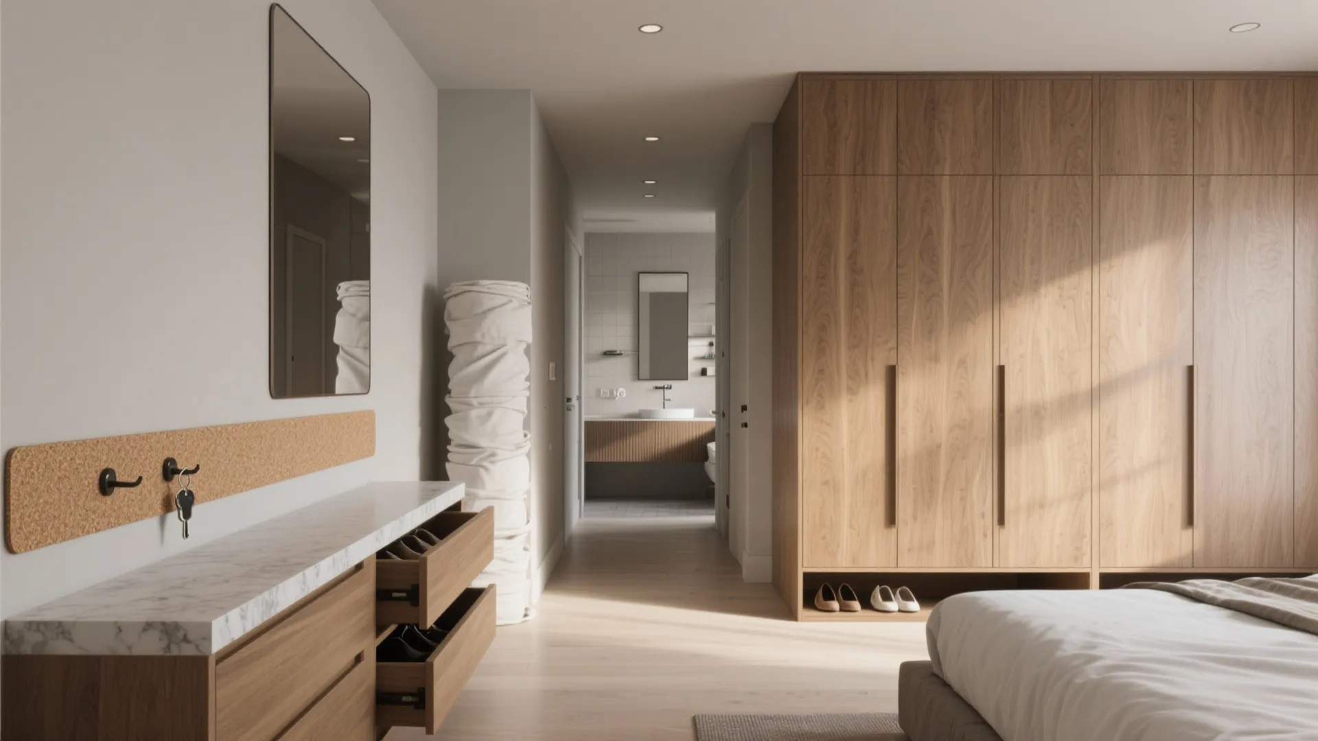 5) Built-in storage that disappears into the architecture