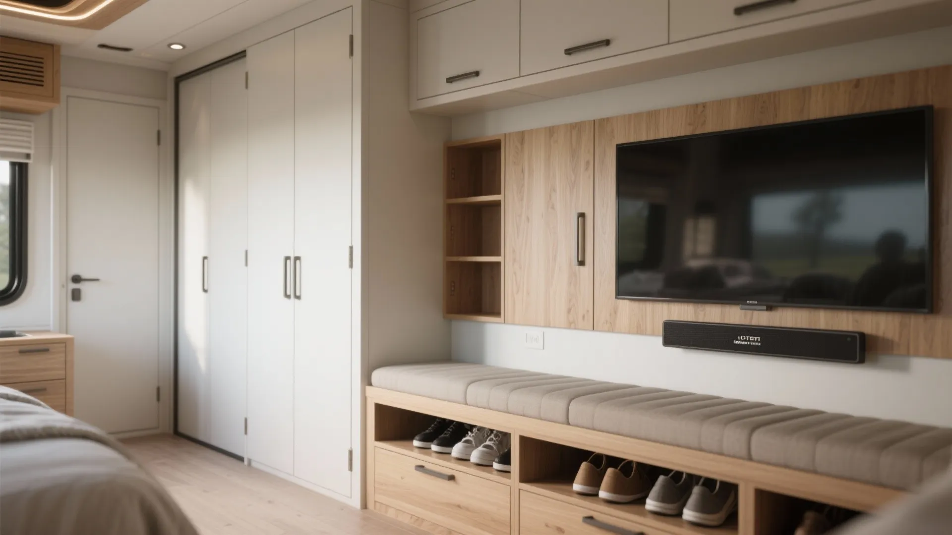 3. Built-in storage that looks like furniture