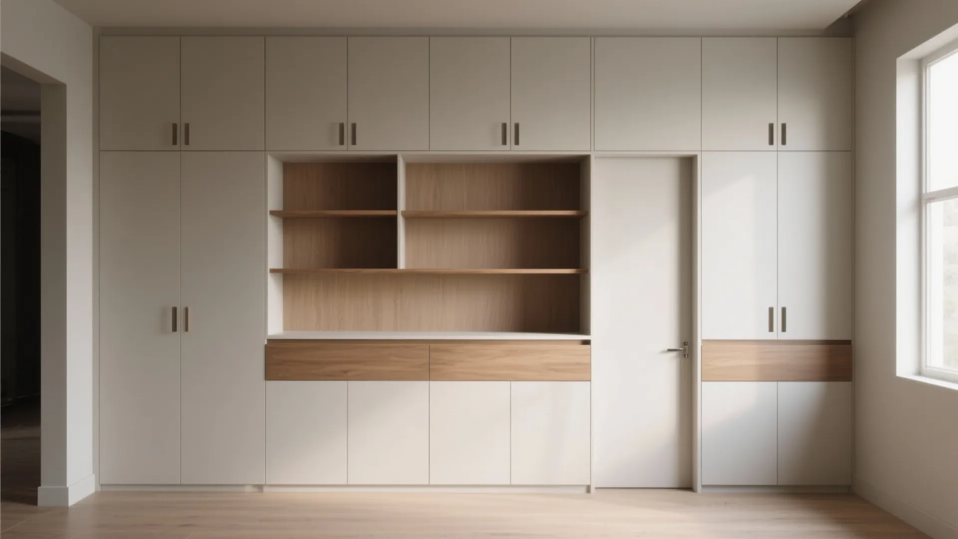 Built-in Storage that Becomes the Wall