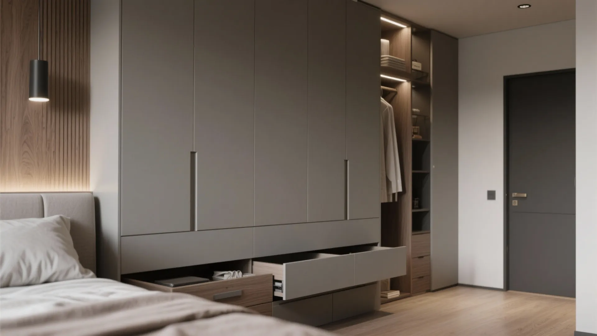 2. Built-in storage that disappears