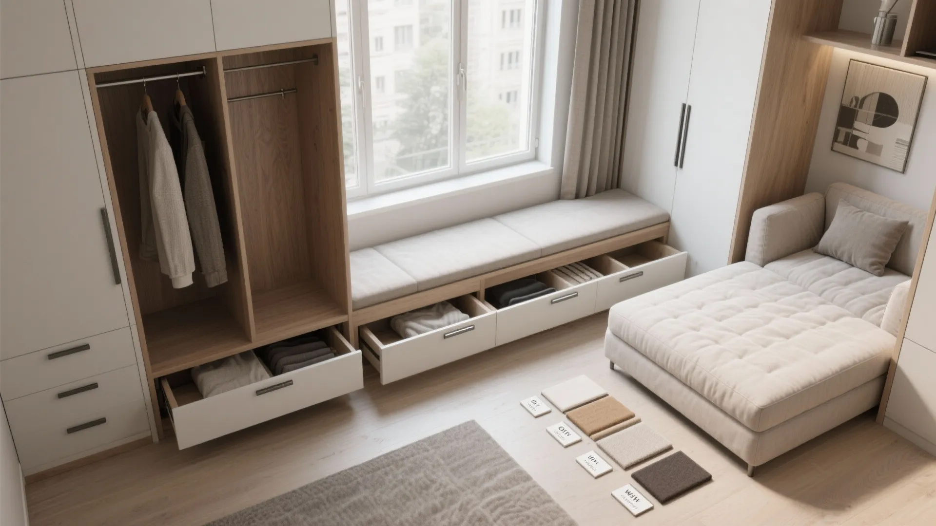 3. Built-in storage and multi-use furniture
