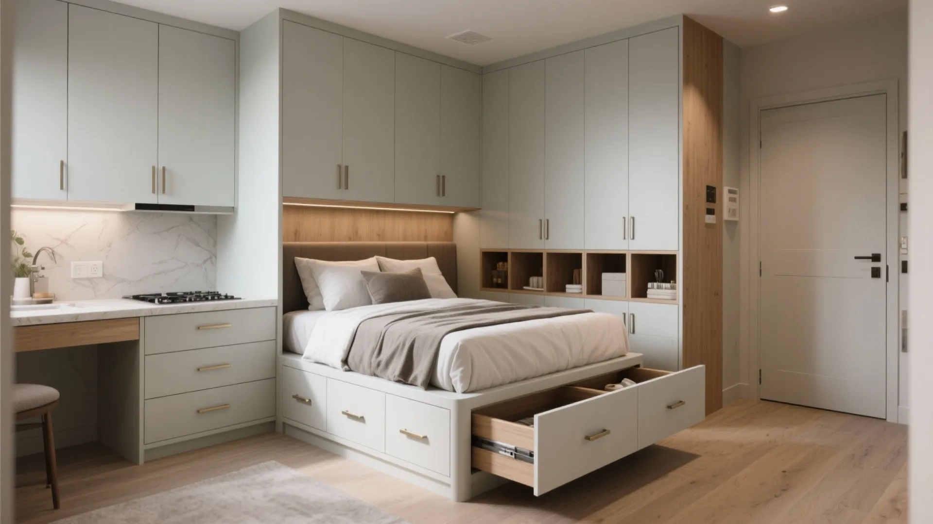 3. Built-in storage that looks custom