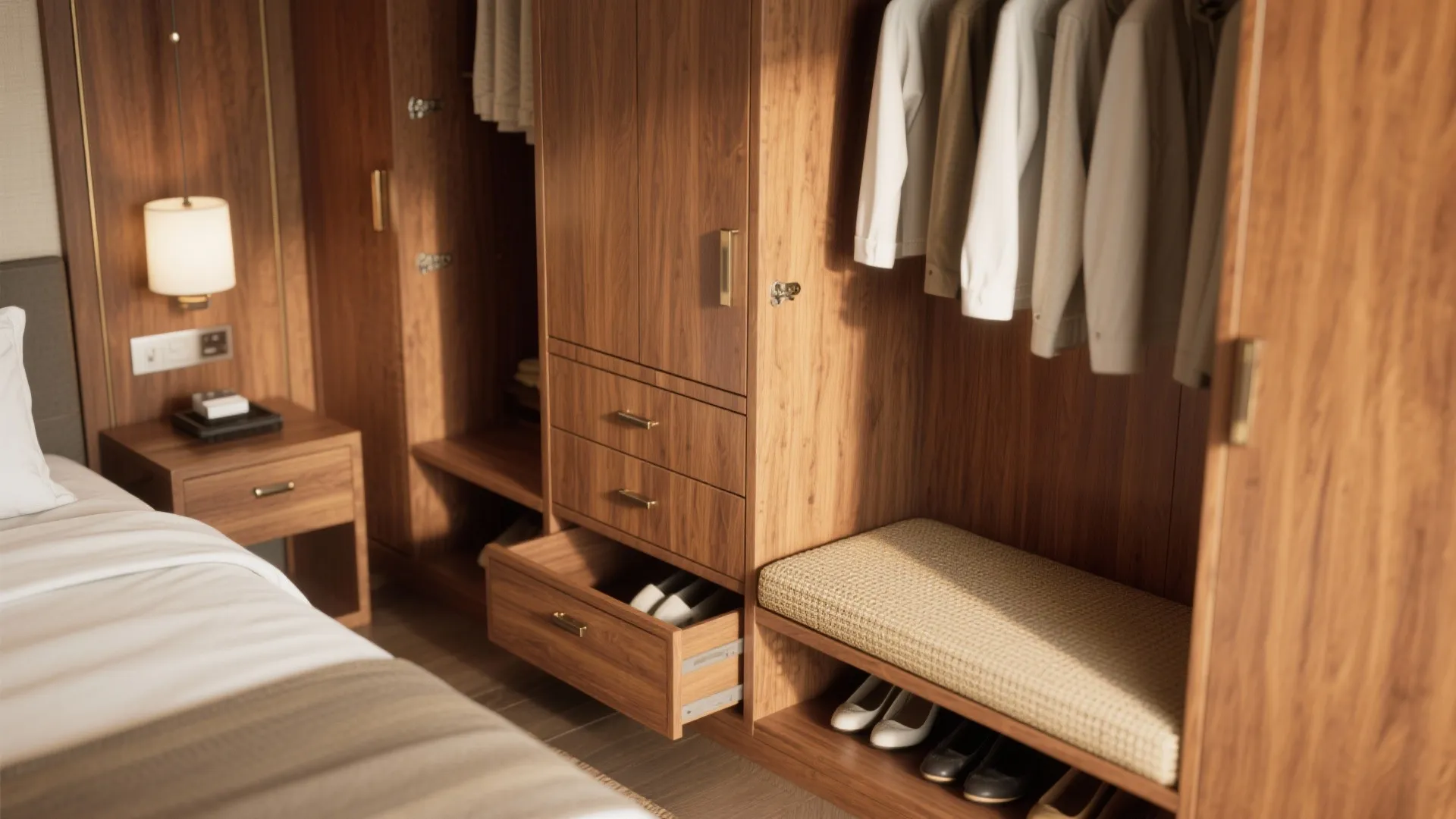 2. Built-in storage that doubles as furniture