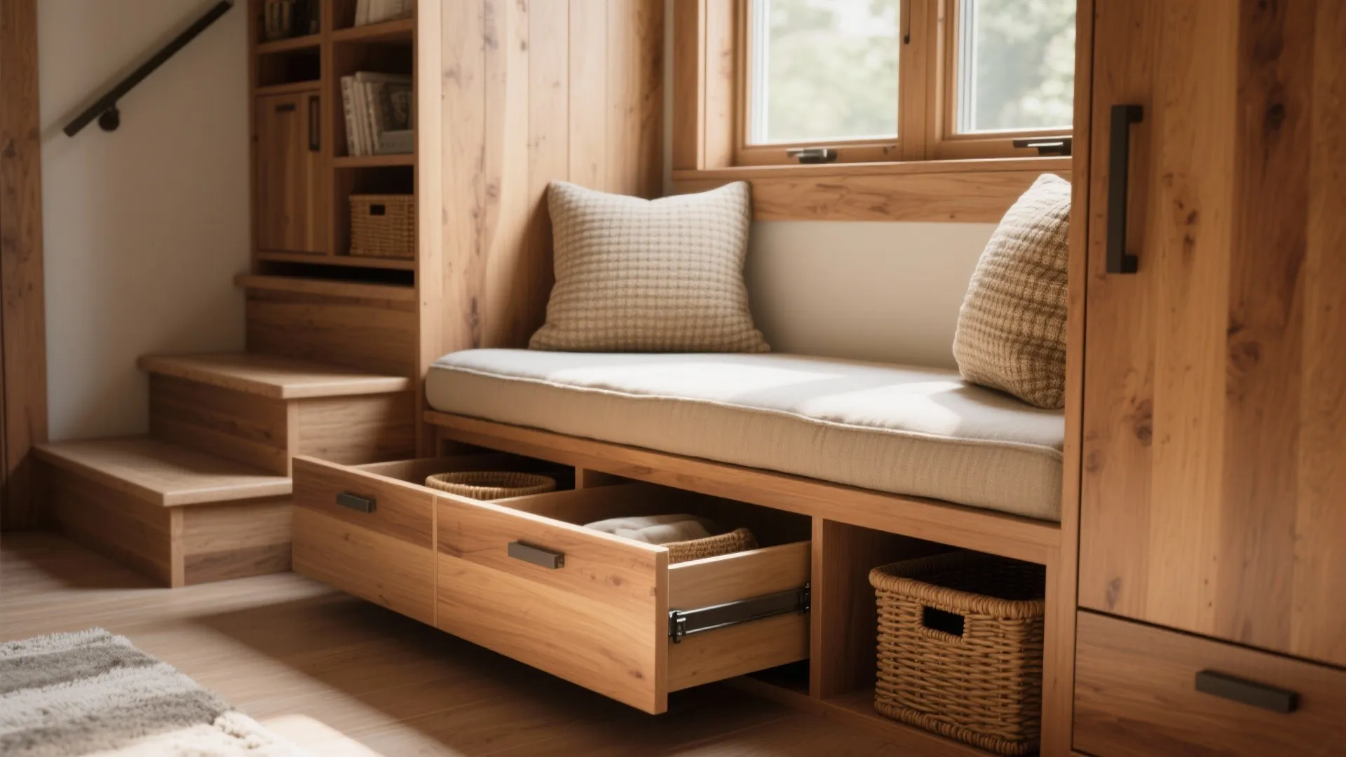 2. Built-in storage with character