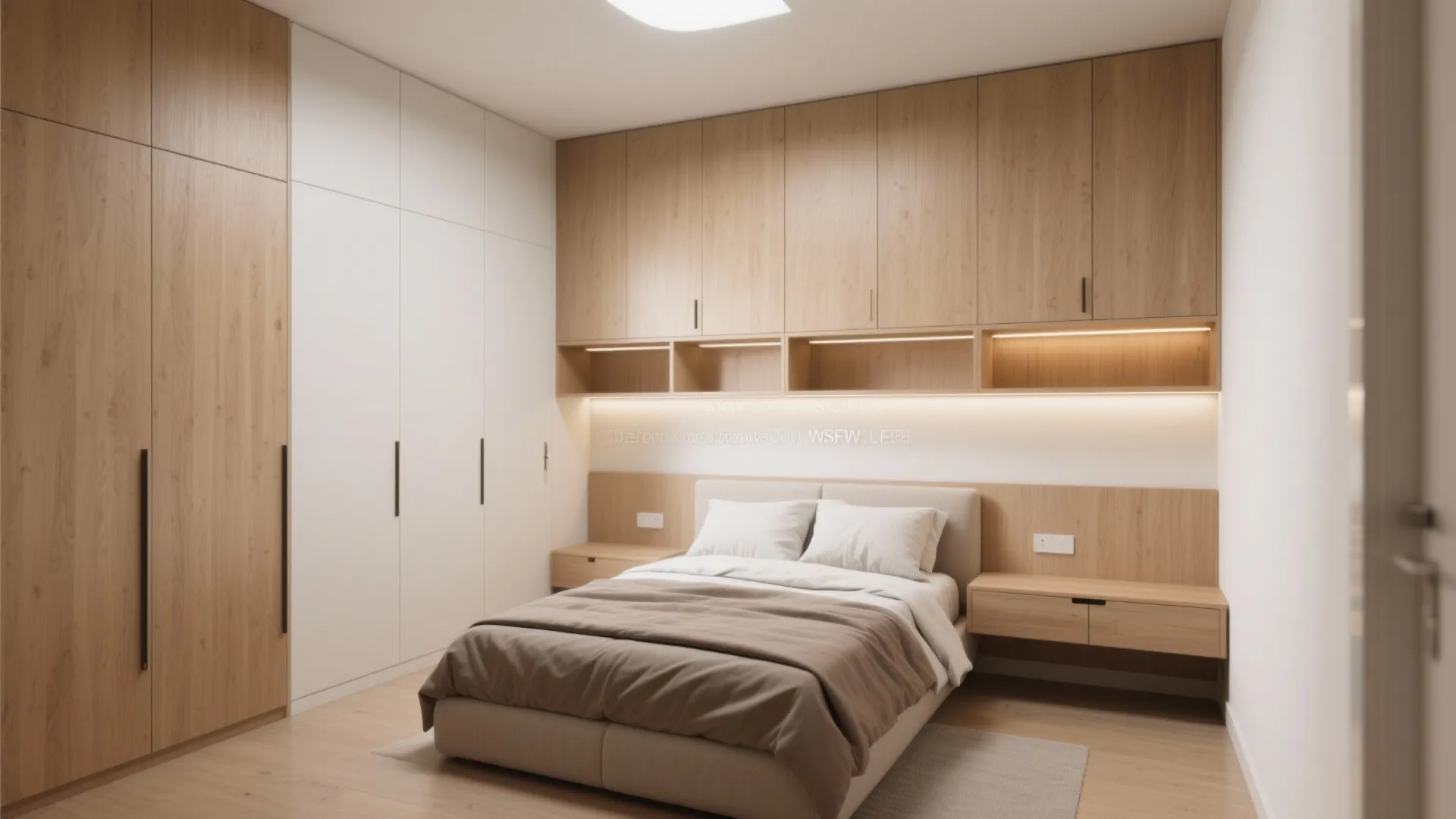 1. Built-in storage around the bed