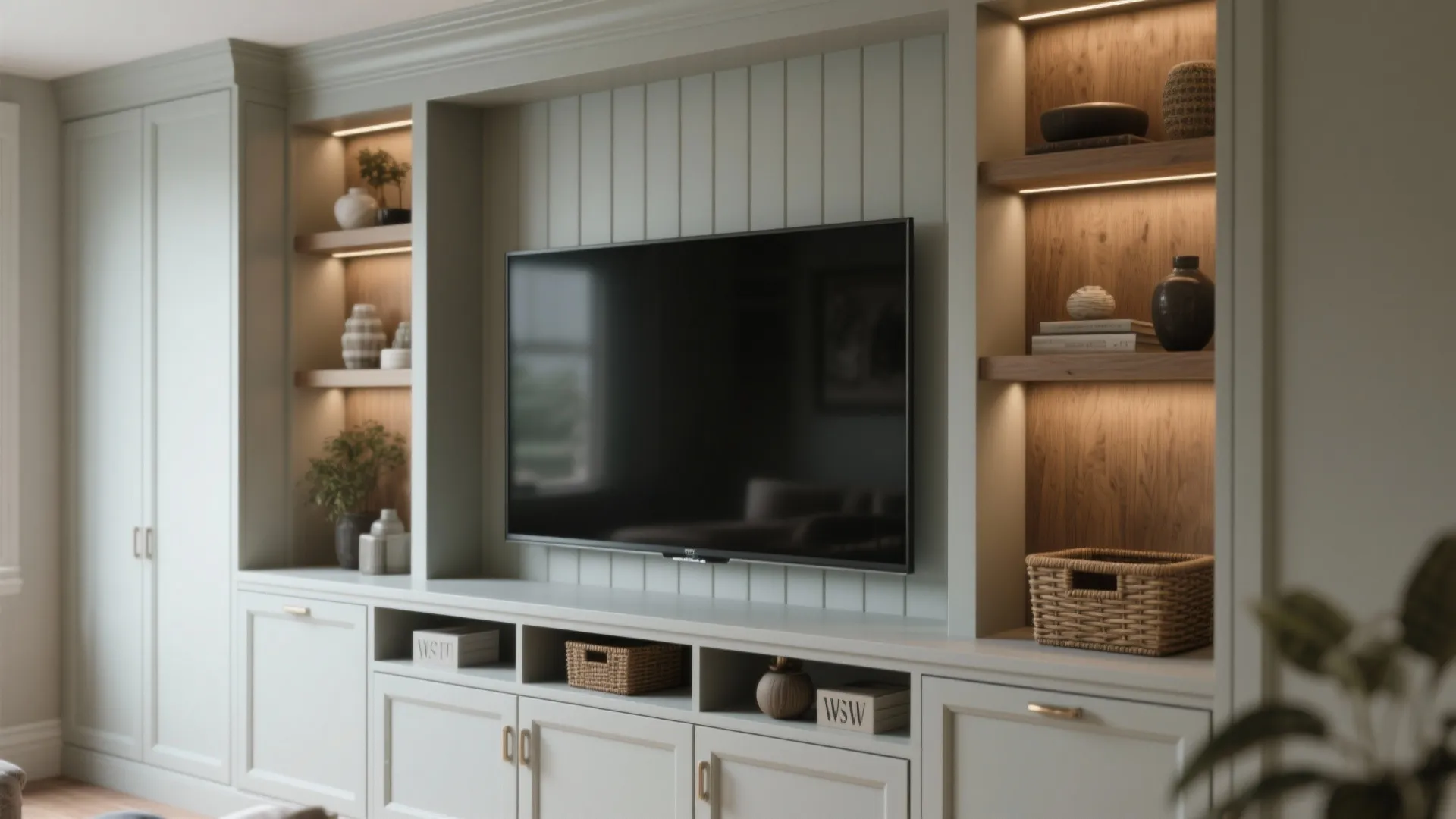2. Built-in storage that looks custom