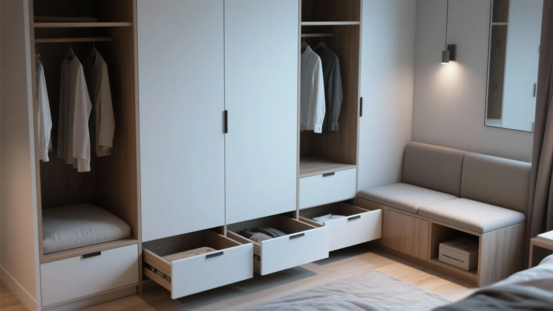 2. Built-in storage that becomes design