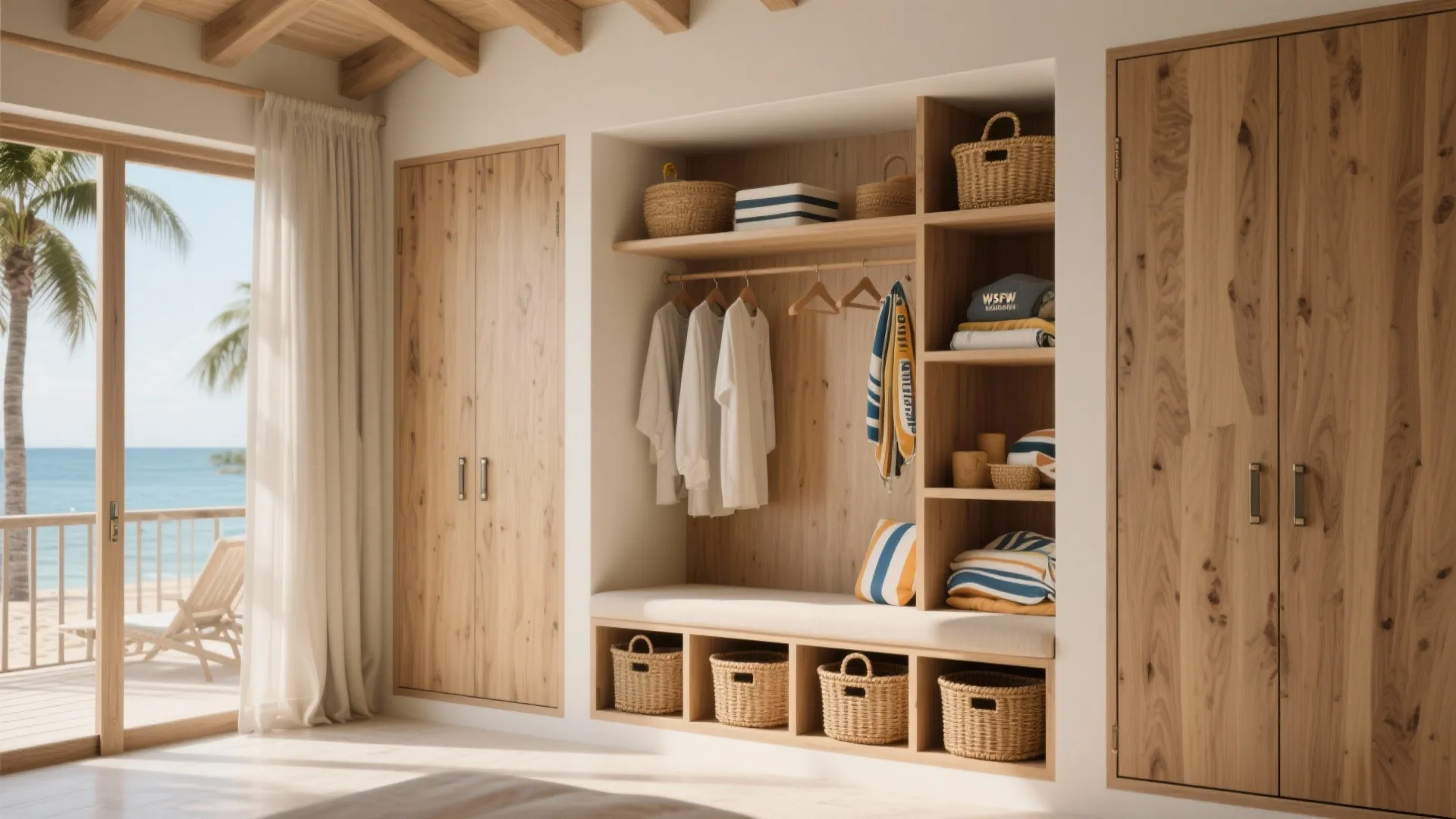 2. Built-in storage that doubles as furniture