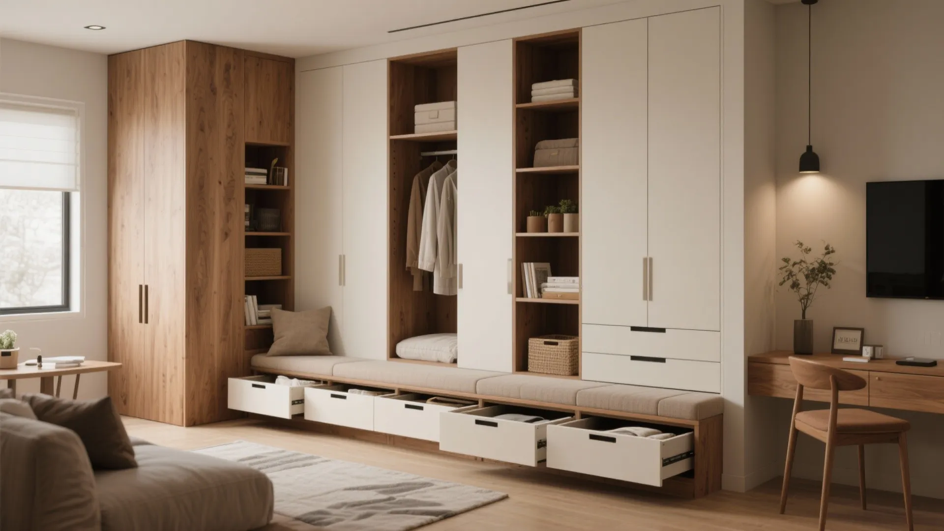 5. Built-in storage and multifunctional furniture