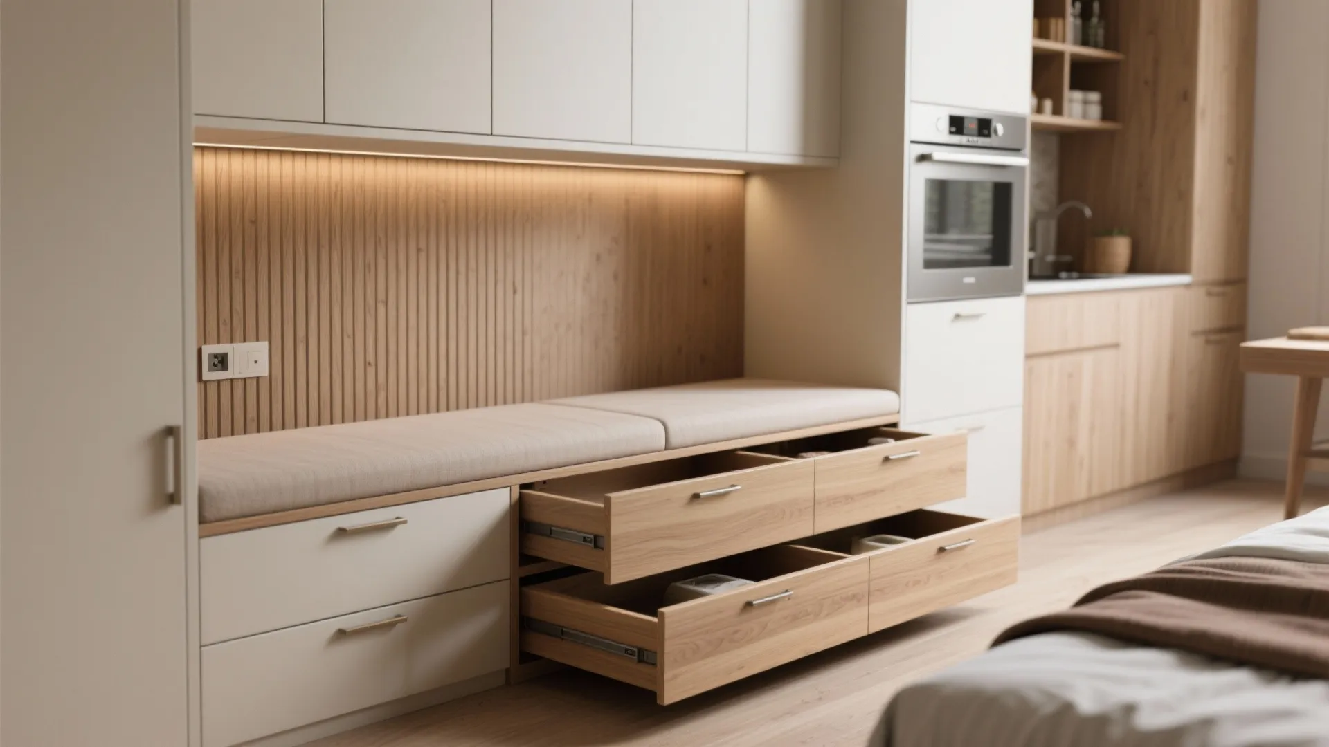 2. Built-in storage as furniture