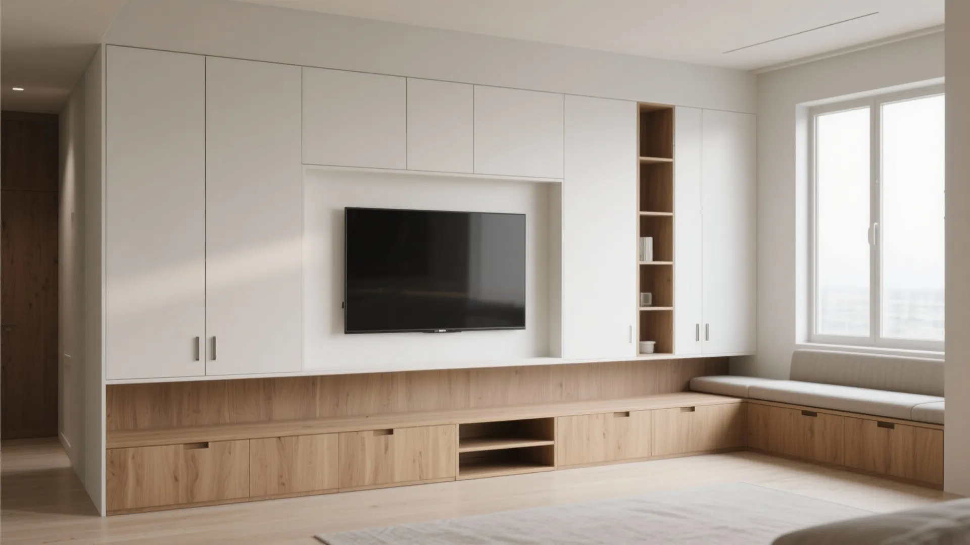 2. Built-in storage that doubles as furniture