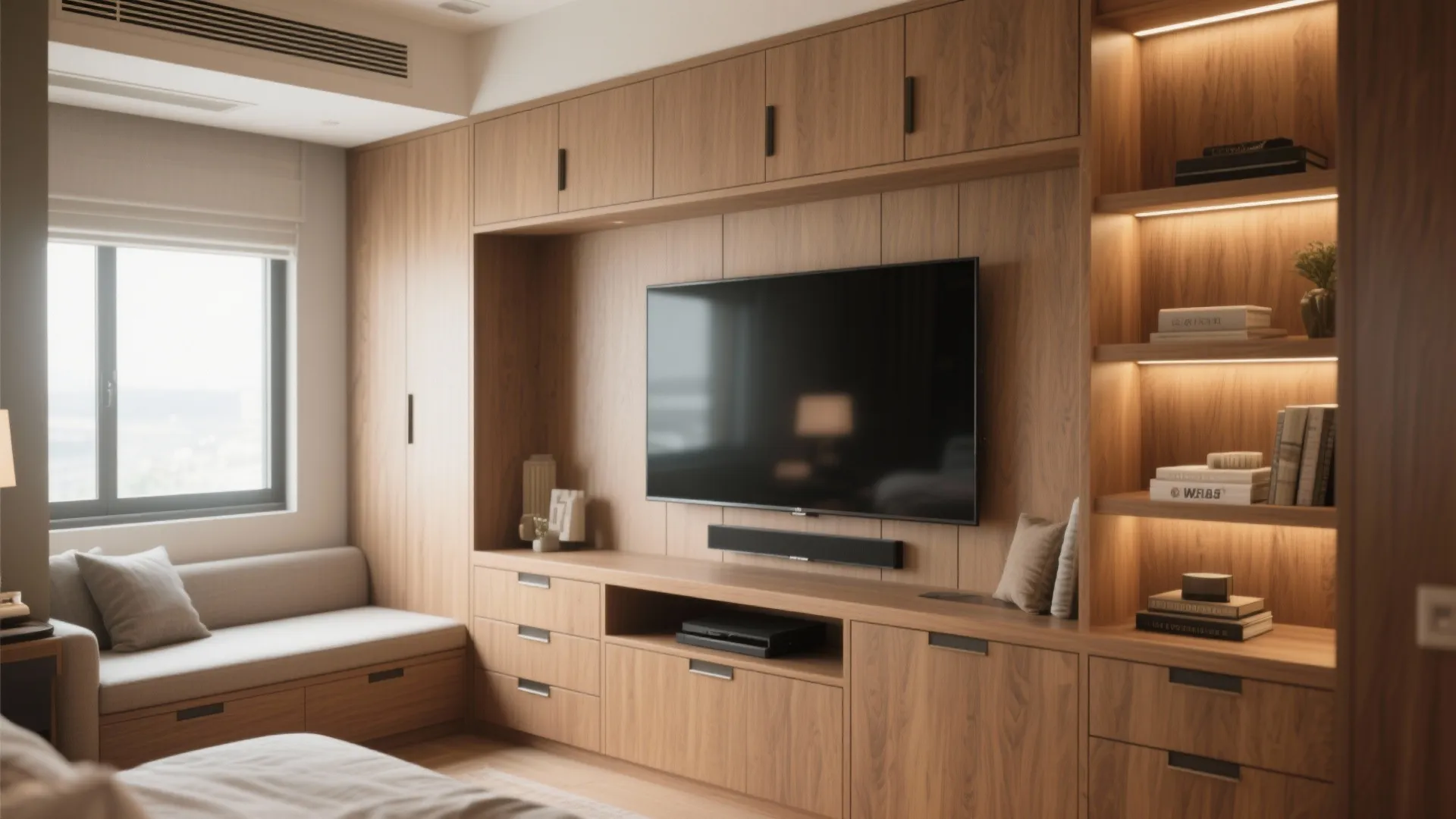 2. Use built-in storage as furniture