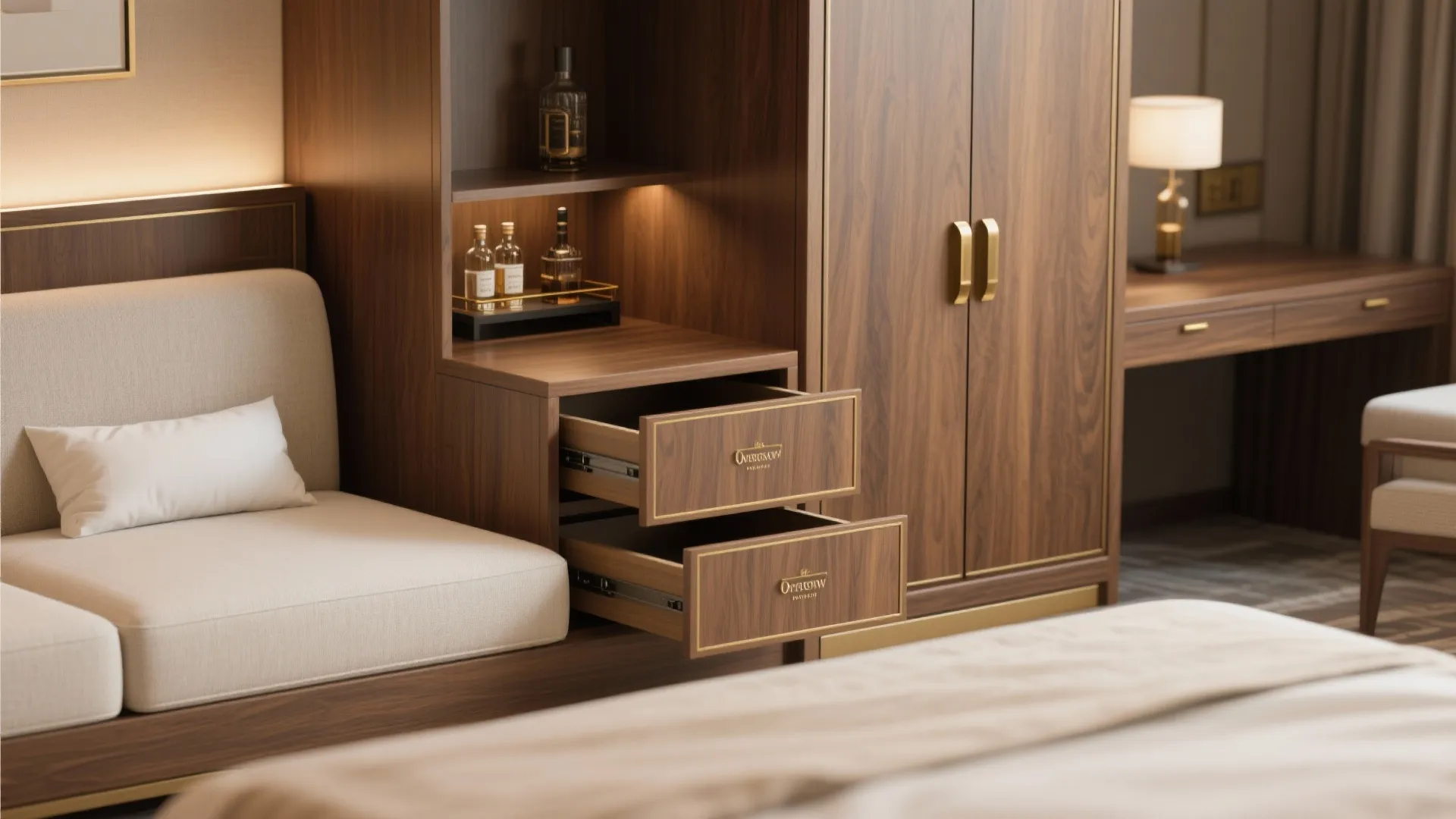 2. Built-in storage that doubles as furniture