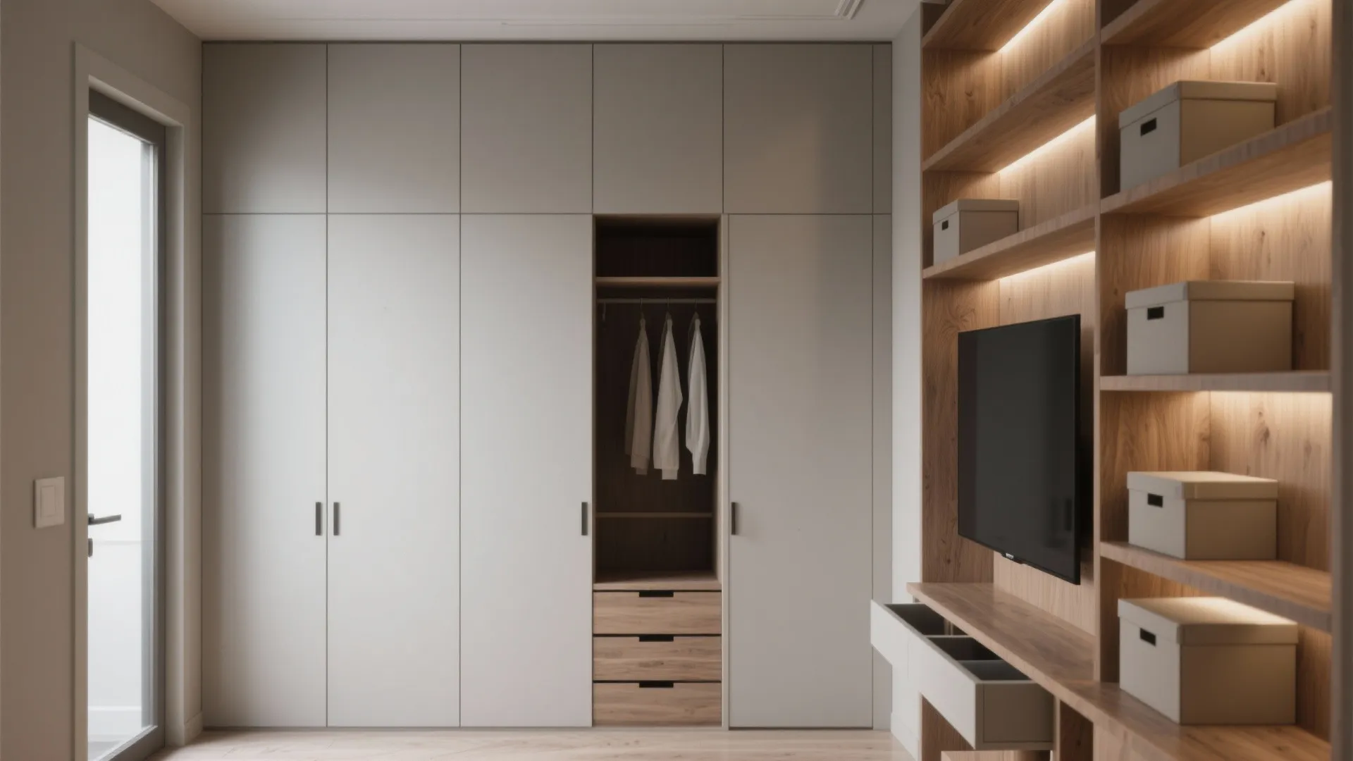 2. Built-in storage to maximize footprint