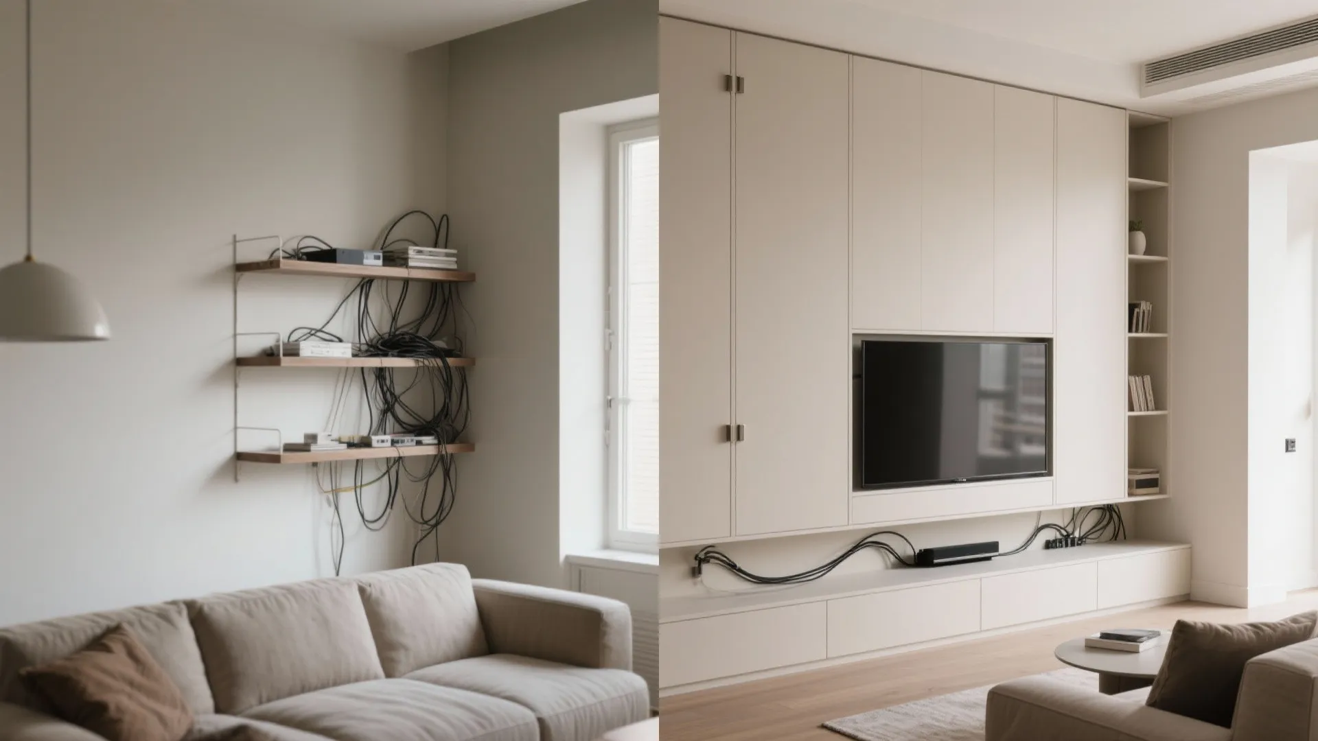 4) Built-in storage that disappears