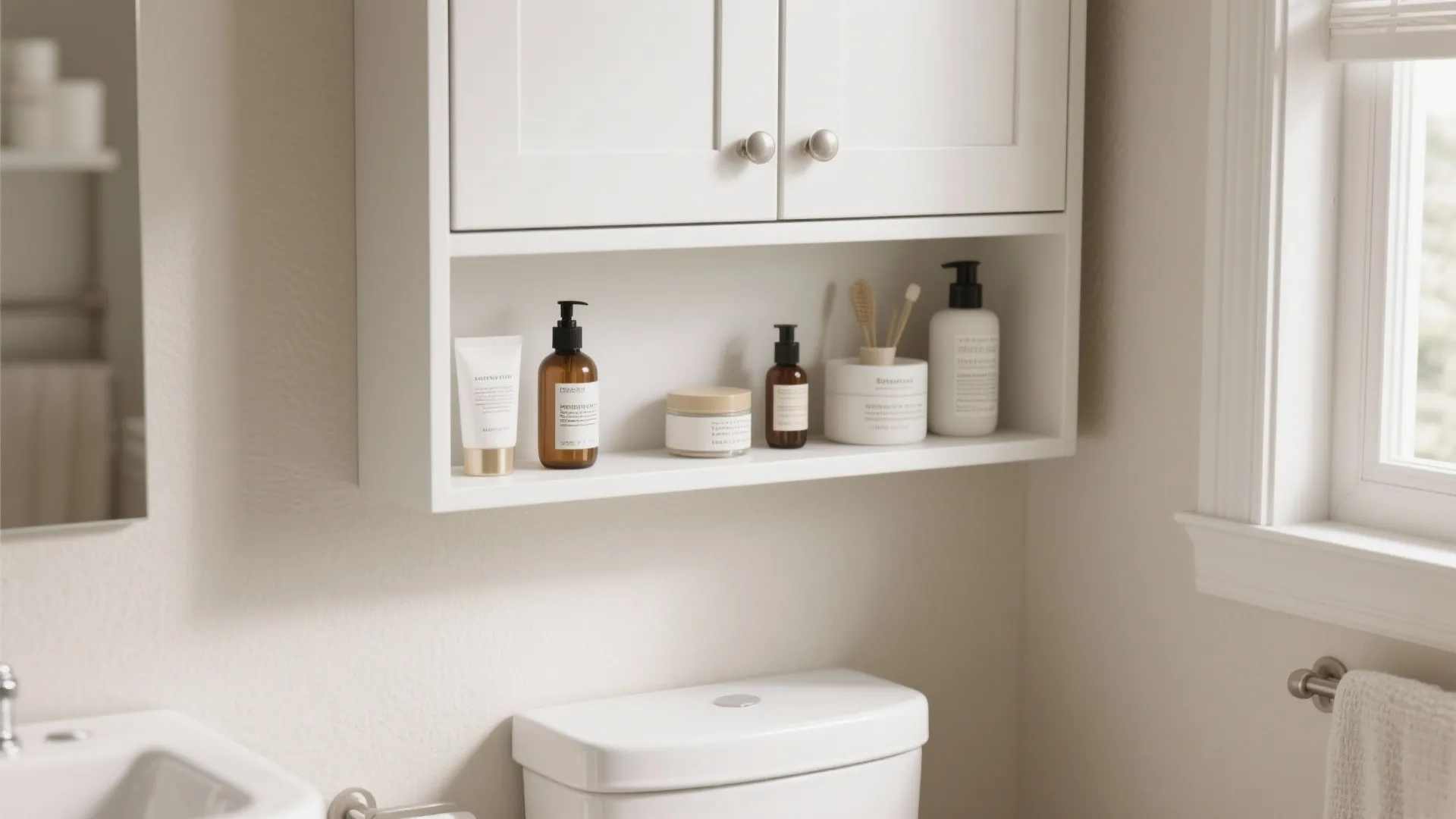 7. Built‑In Storage Above Toilet