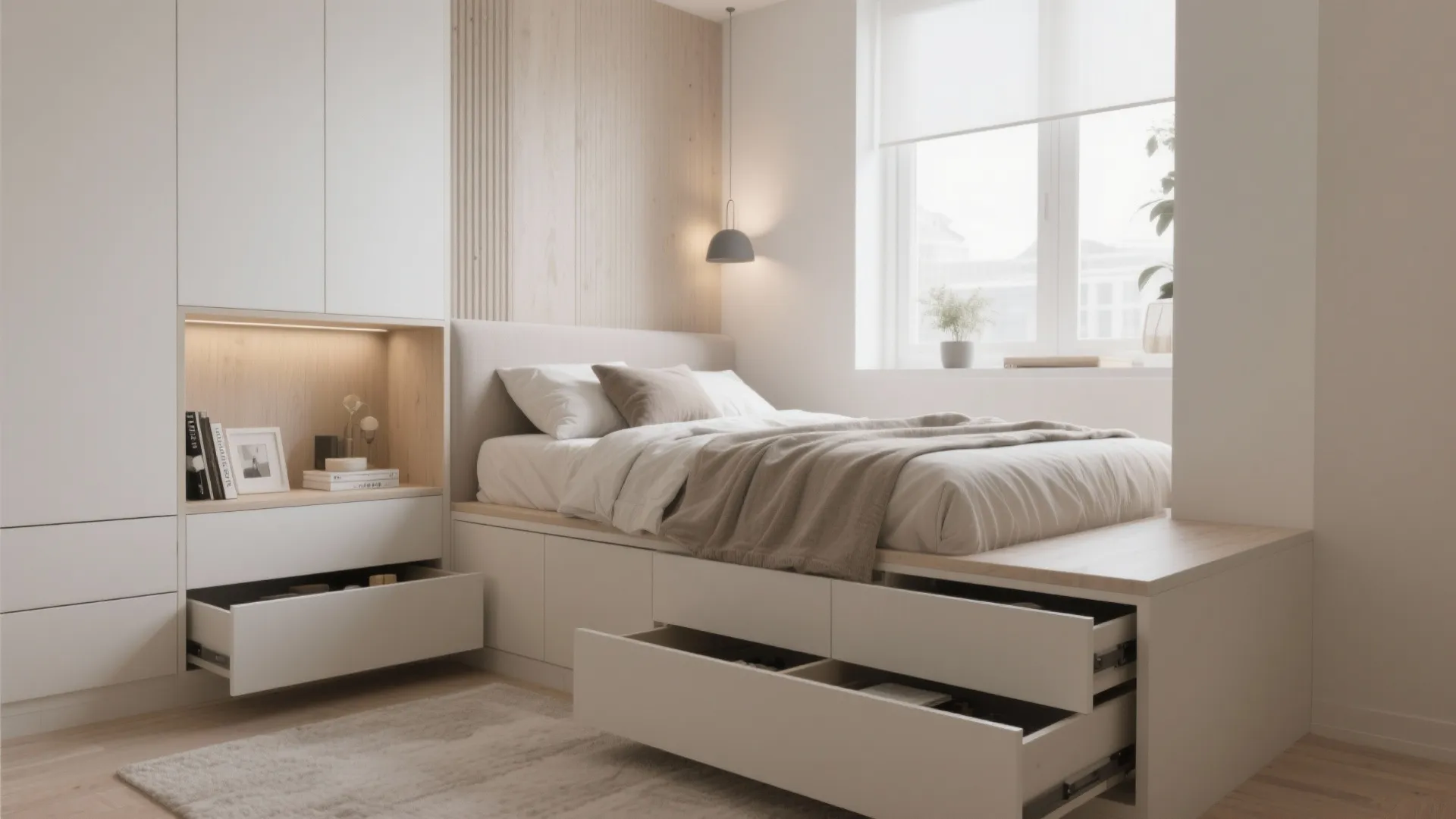 1. Built-in Storage Bed
