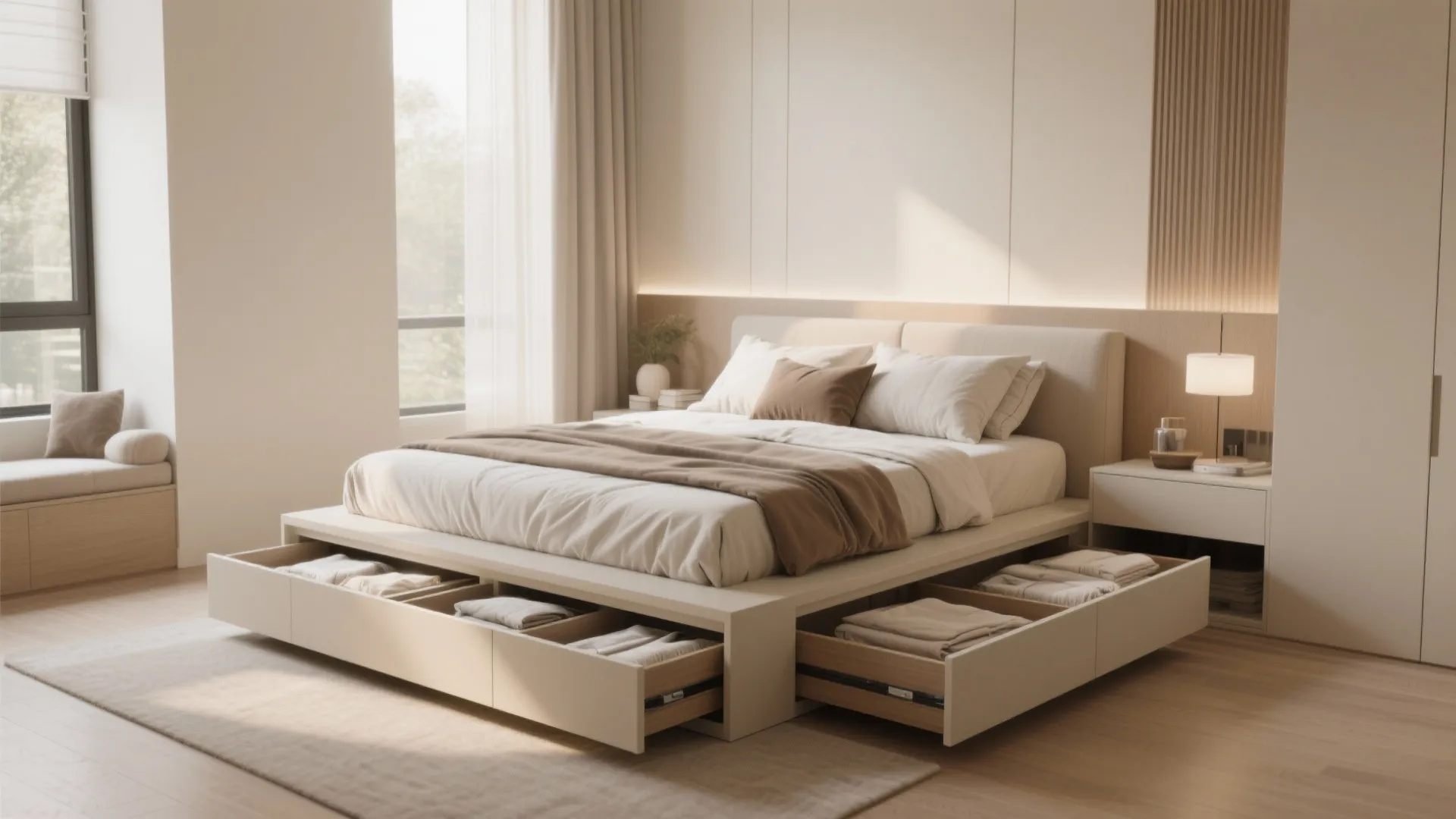 1. Built-in Storage Beds