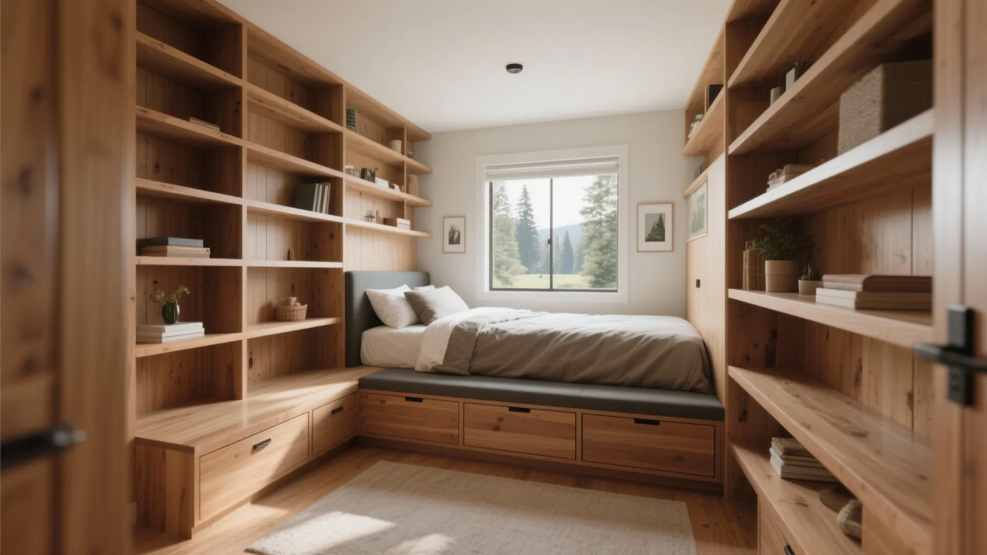 9. Cozy Built-in Storage