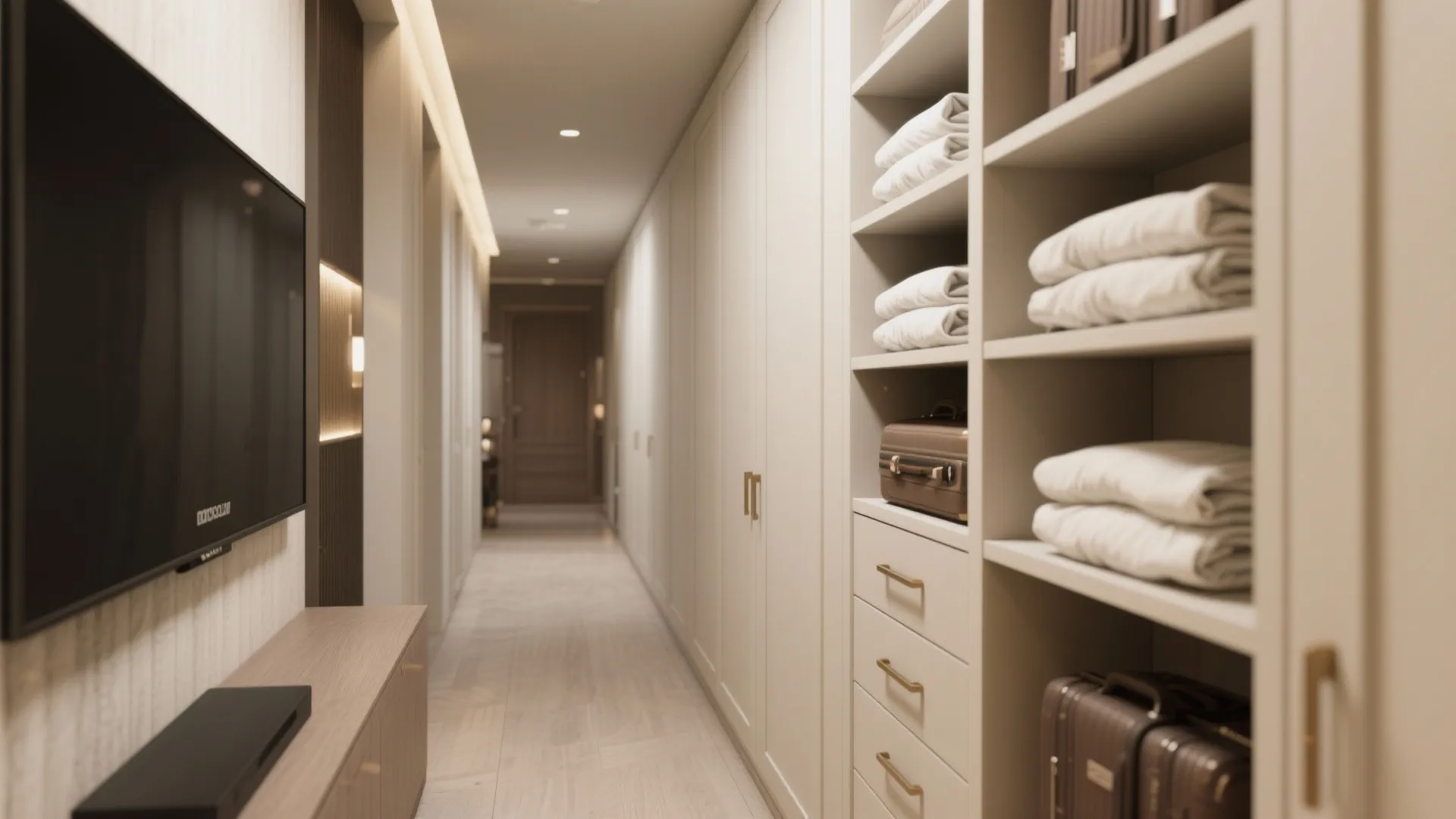 2. Built-in storage that hides the mess