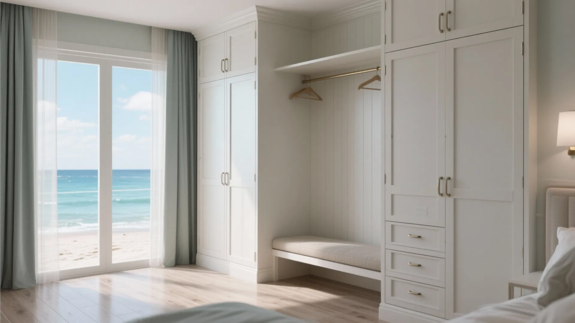 3. Prioritize built-in storage to keep the beach vibe calm