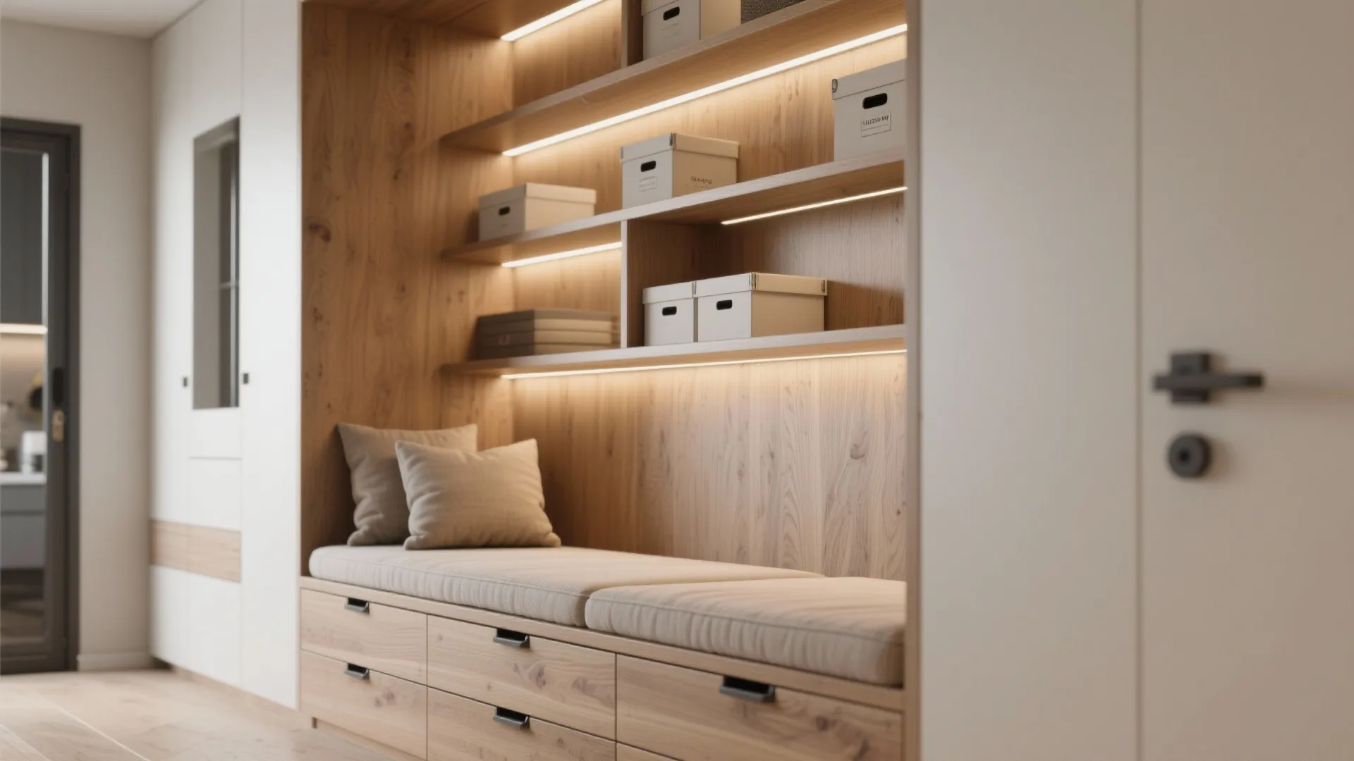 1. Built-in storage with dual functions