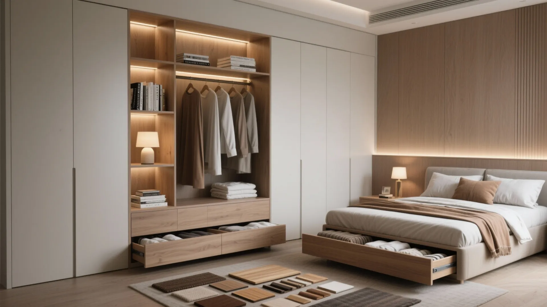 3. Built-in storage and bedside niches