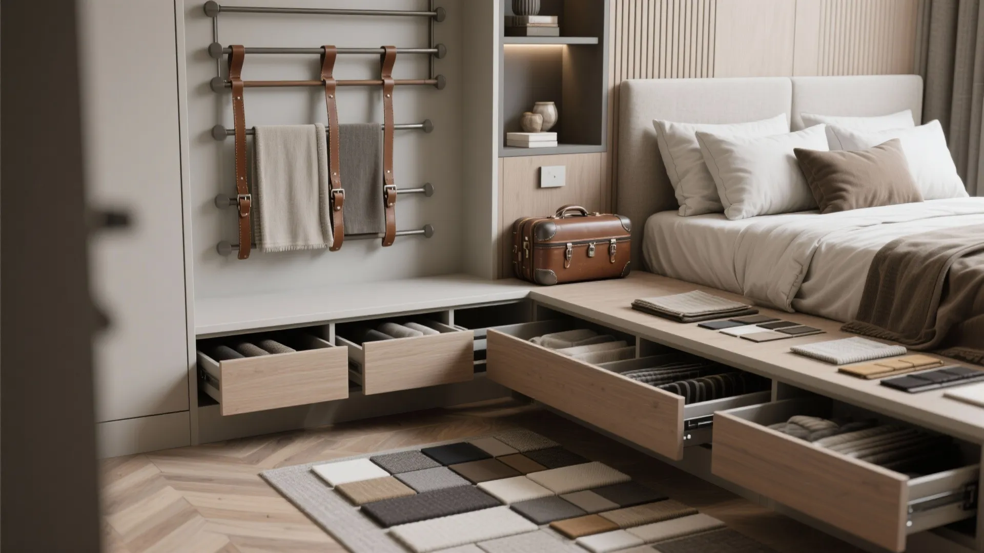 3. Built-in storage that doubles as decor