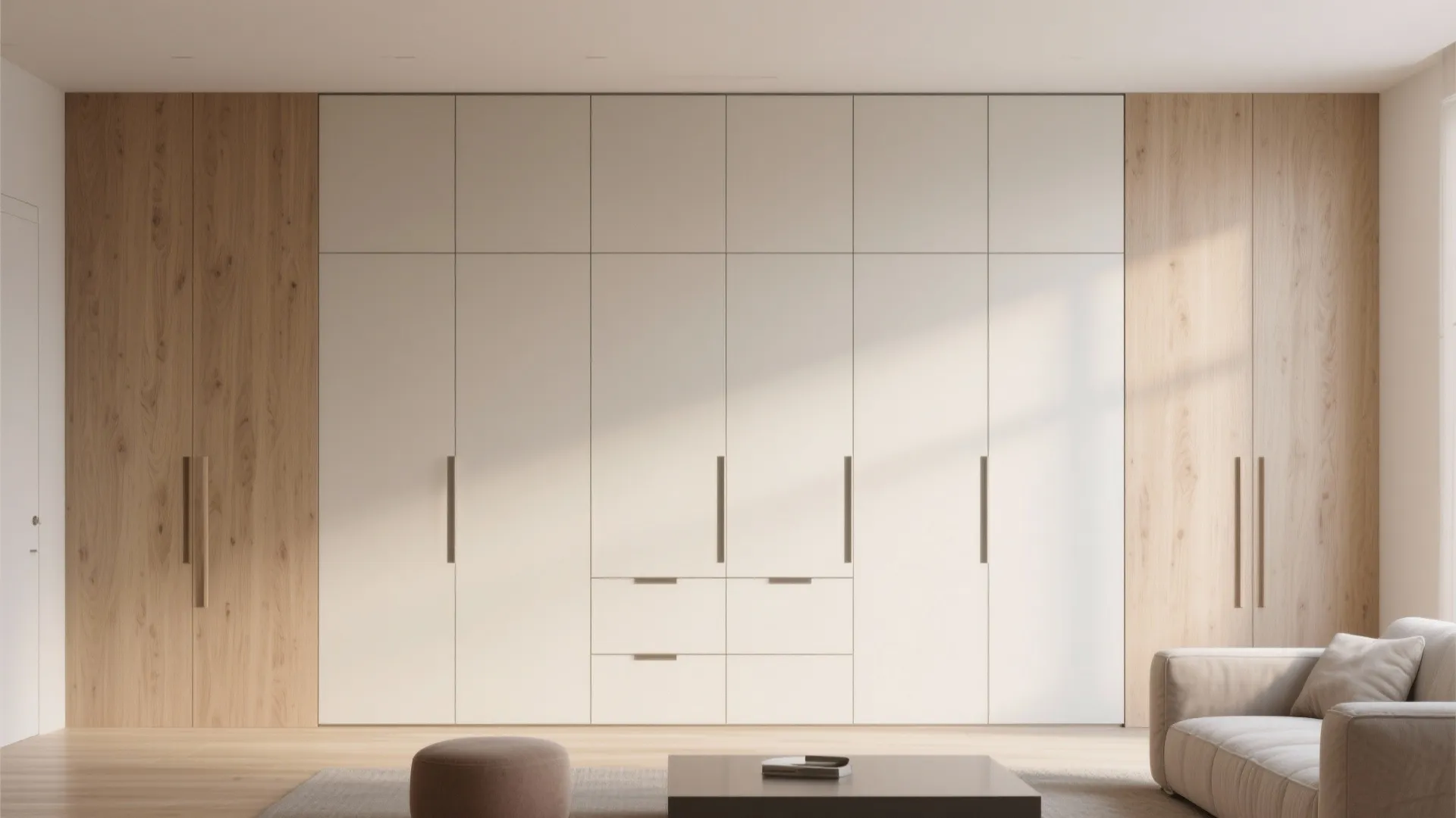 1. Minimalist Built-In Storage