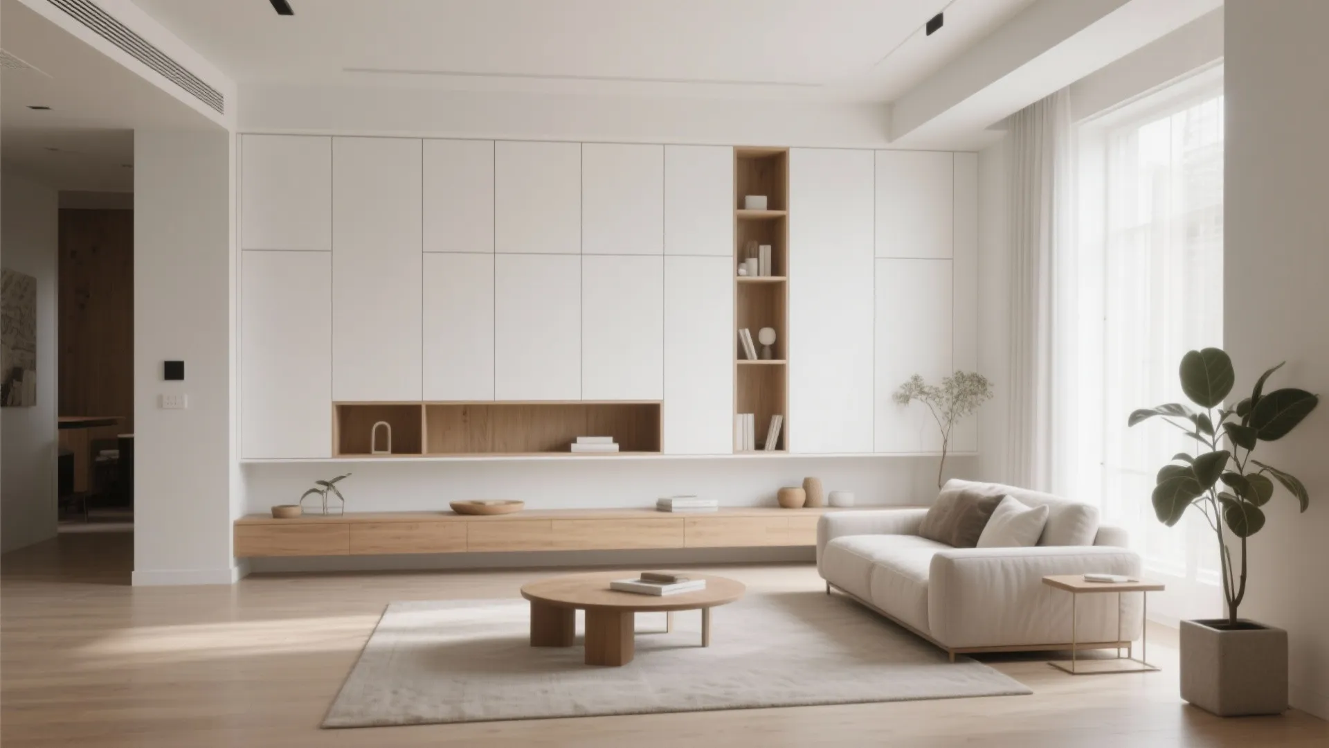 1. Minimalist Storage with Built-Ins