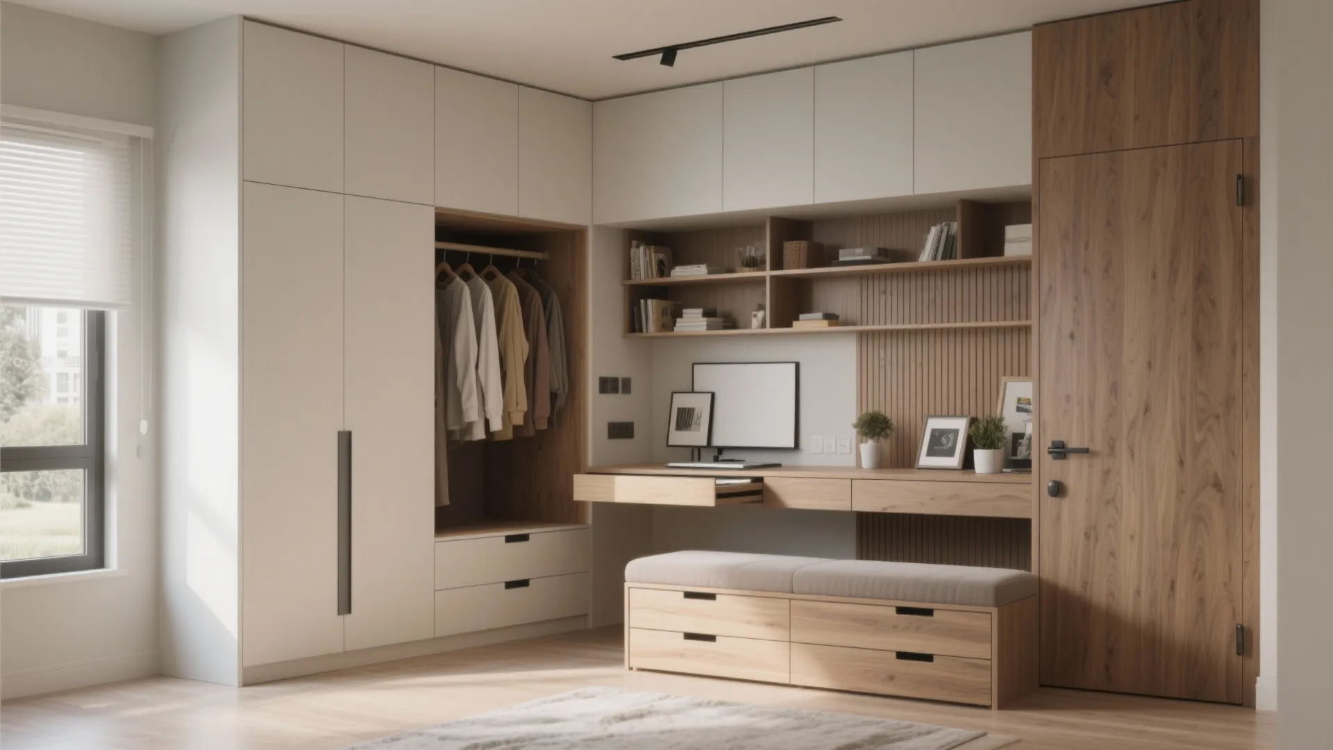 2. Built-in storage that doubles as furniture