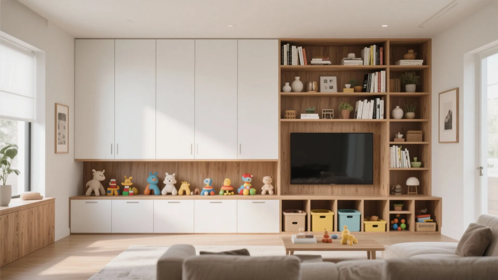 3. Built-In Storage Walls