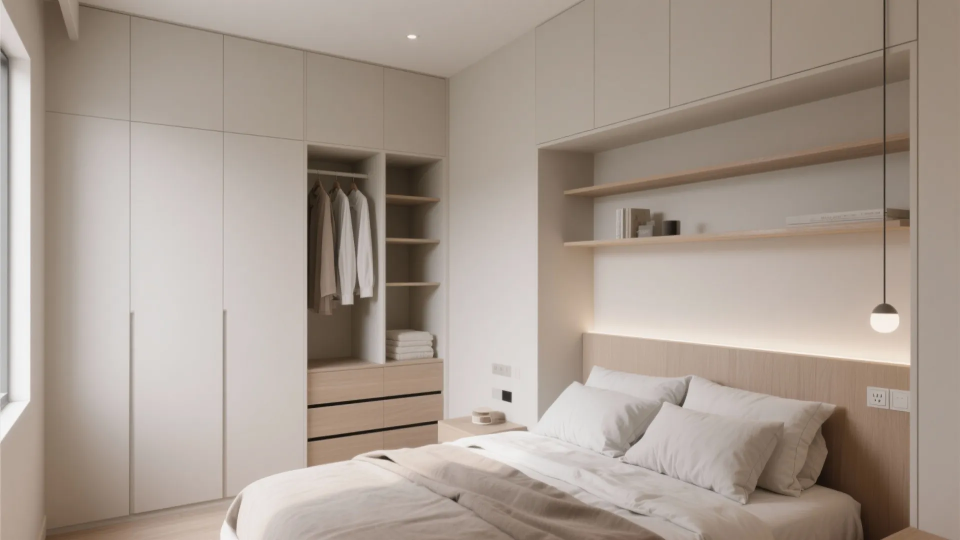 1. Built-in storage walls