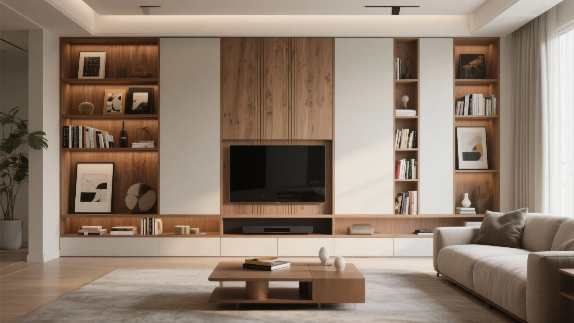 5. Built-in Storage Walls