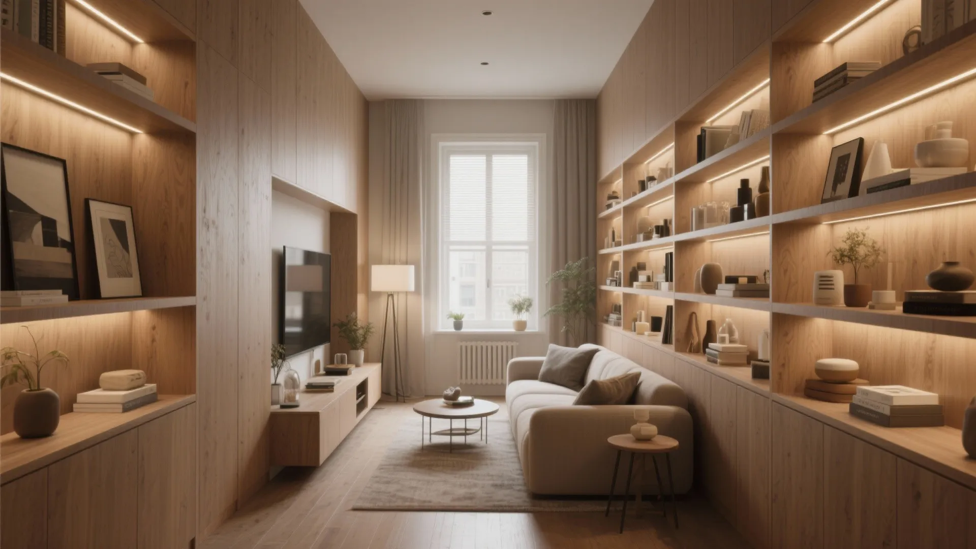 3. Built-In Storage Walls