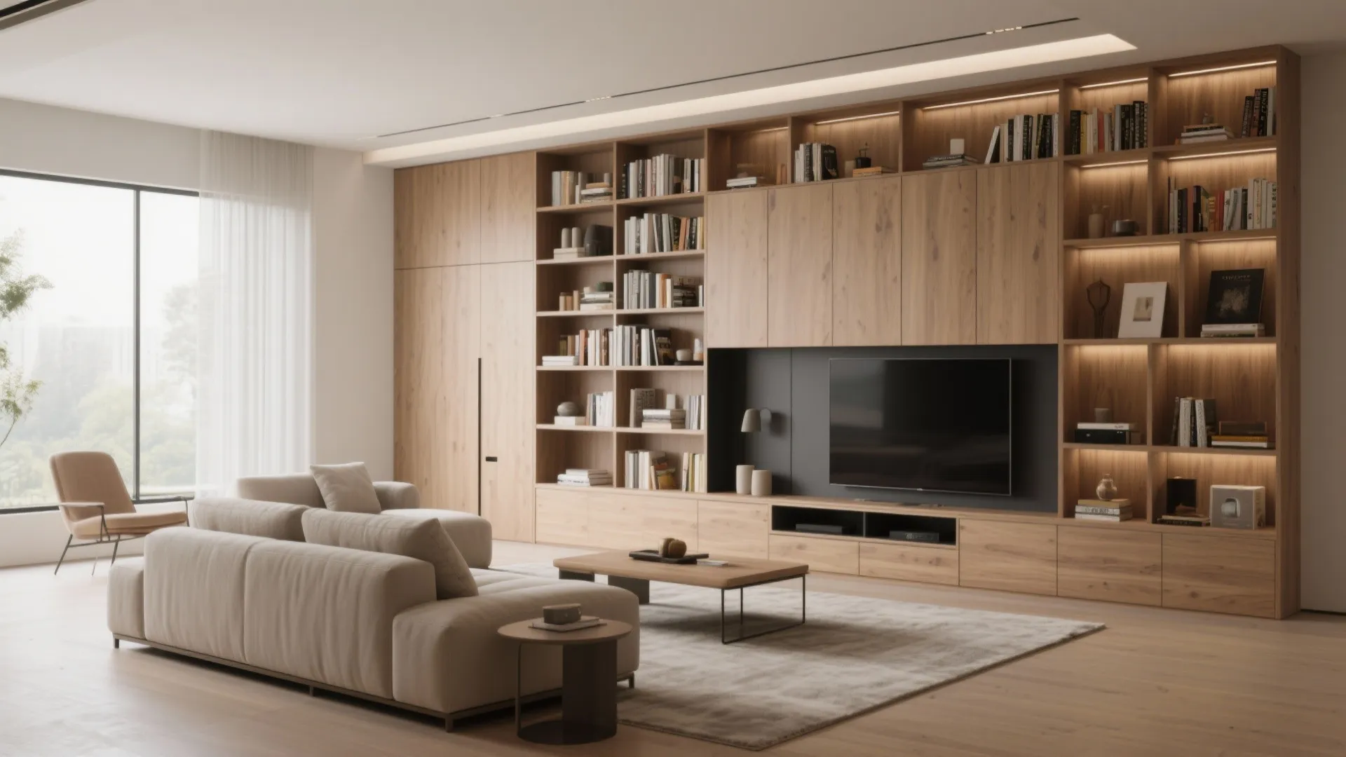 4. Built-in storage wall