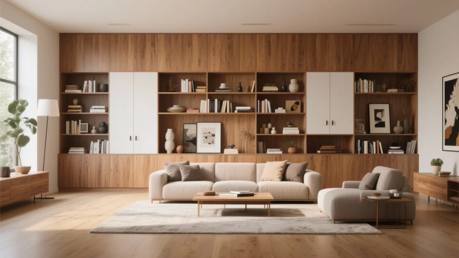 6. Built-in Storage Walls