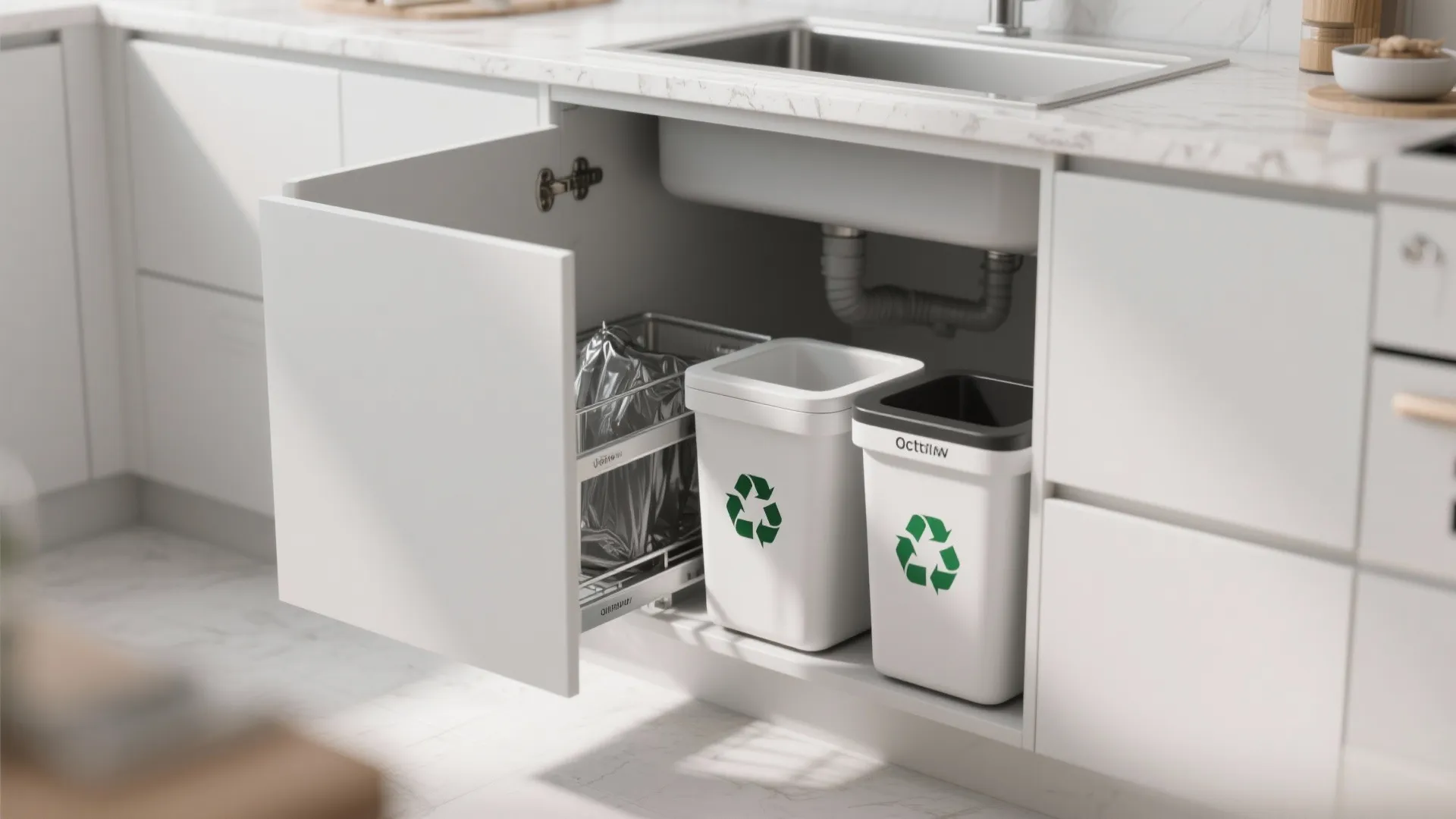 9. Built-in Trash and Recycling